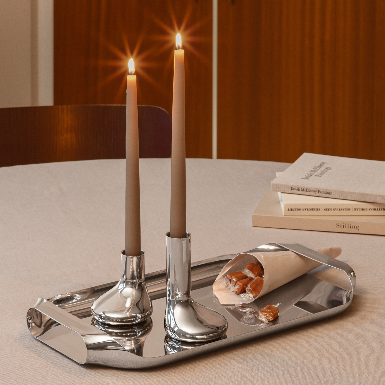 Tarjoilualusta 43 x 25 cm, teräksenvärinen, ruostumaton teräs – Eva Solo