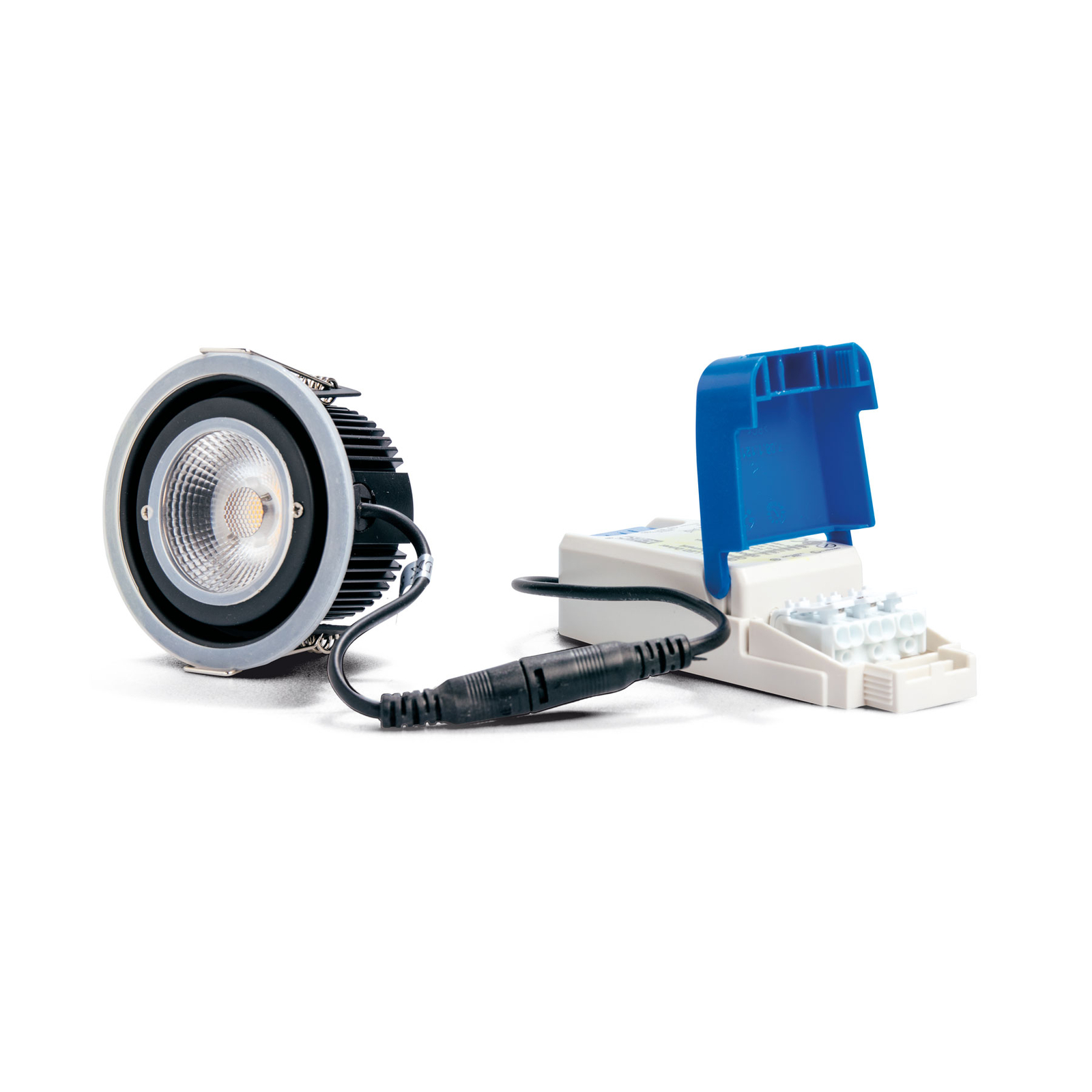 DOTLUX MULTIsun LED-Einbauleuchte, eckig, chrom