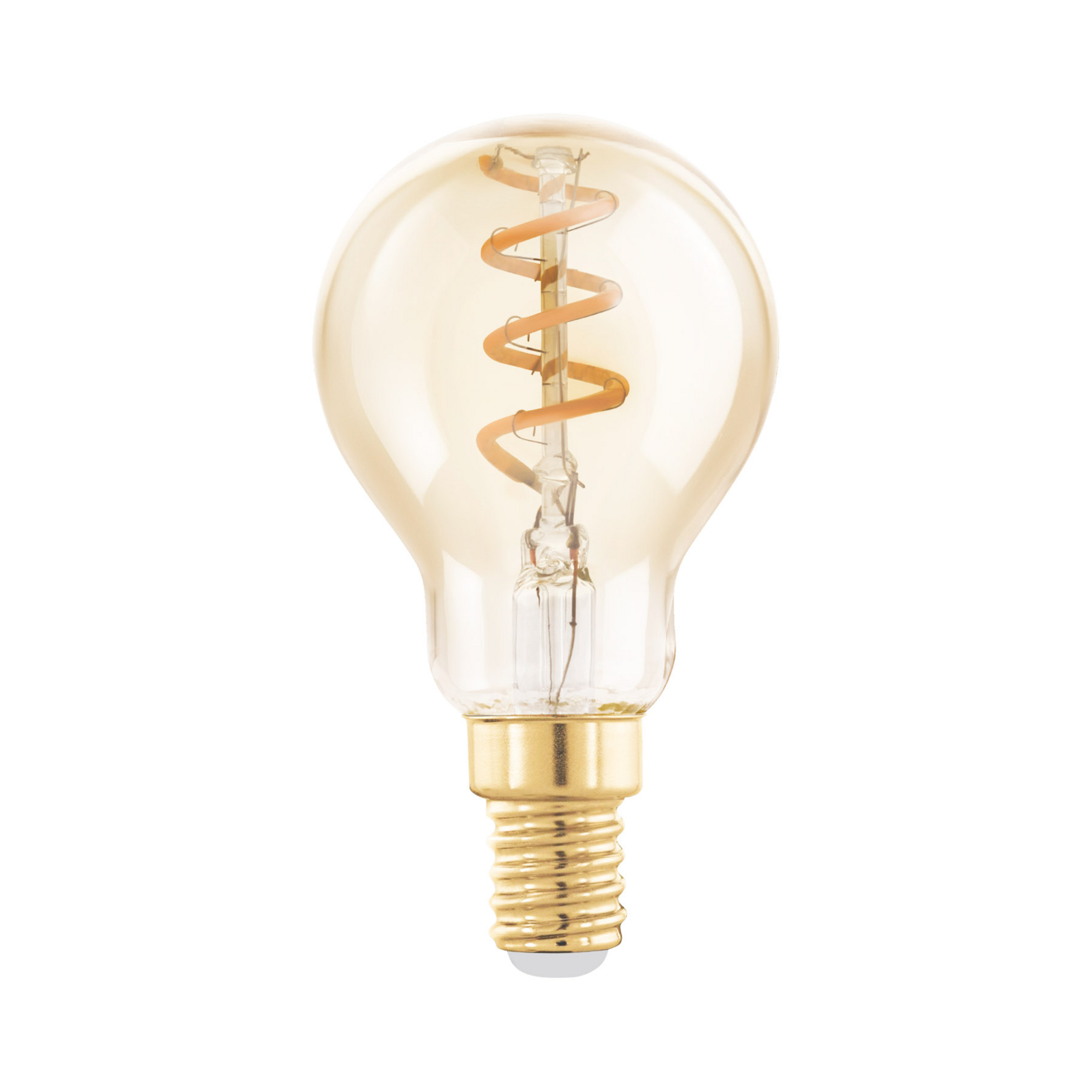 Lâmpada LED E14 4W P45 2,000K Filamento âmbar regulável
