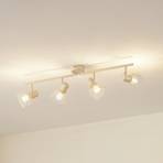 Lindby plafonnier Piena, beige, à 4 lampes, fer