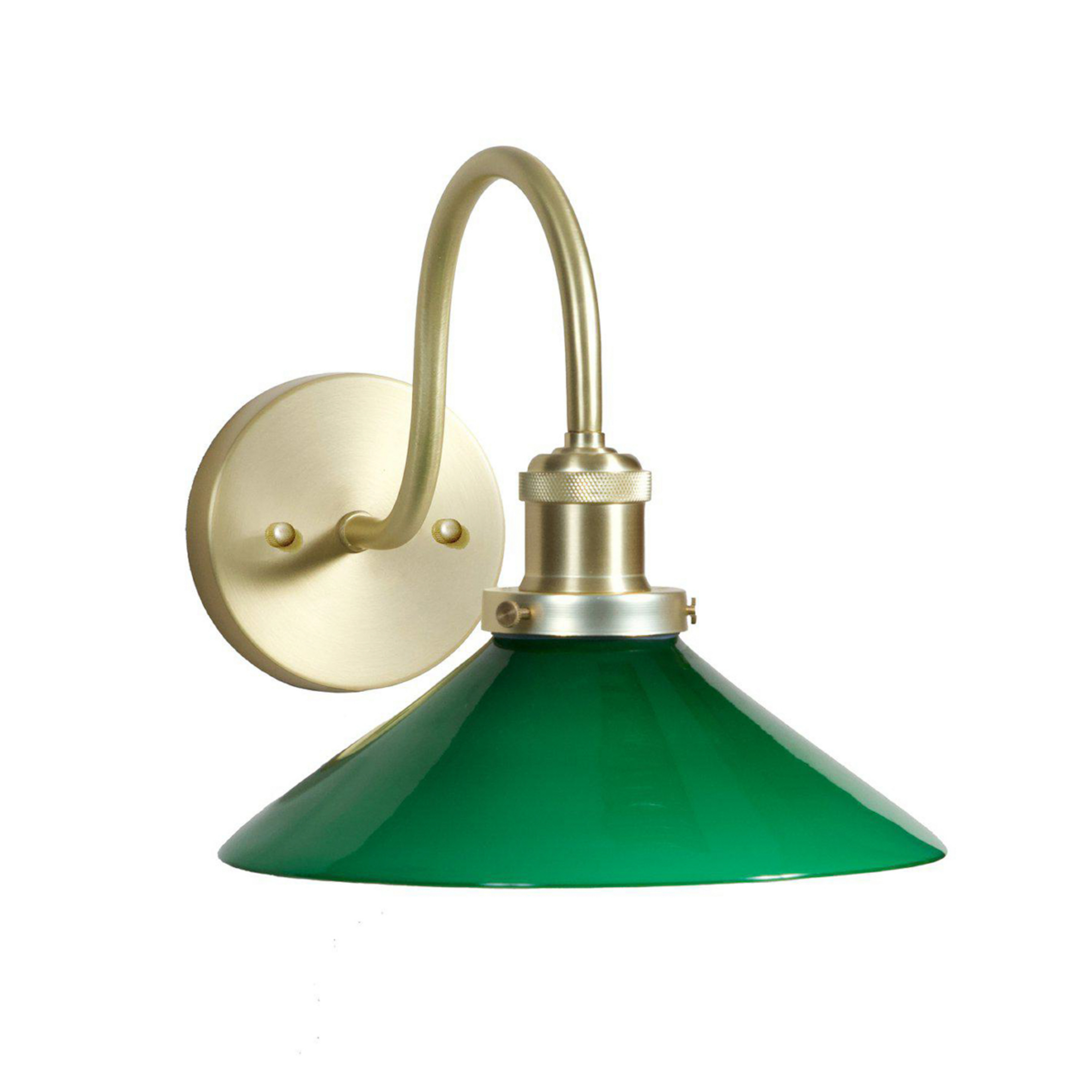 PR Home Wandleuchte August, goldfarben/grün, Höhe 25 cm, E27