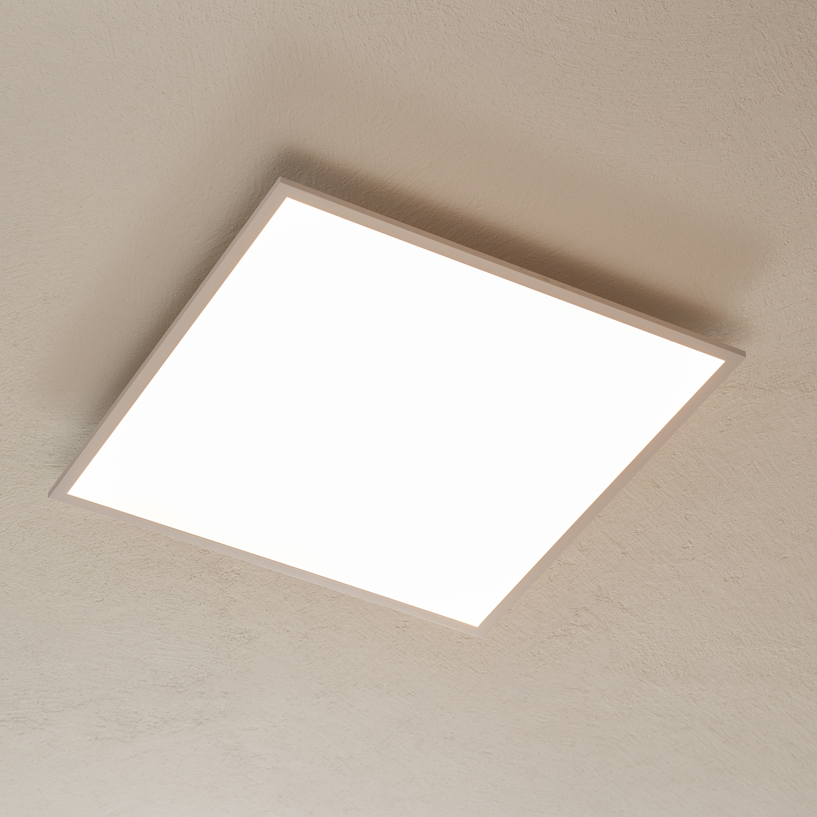 Brilliant LED troffer light Charla, warm white 2,700 K, for Workroom / Office, metal, plastic, 36 W, energy efficiency: A+, L: 60 cm, W: 60 cm, H: 5.3 cm