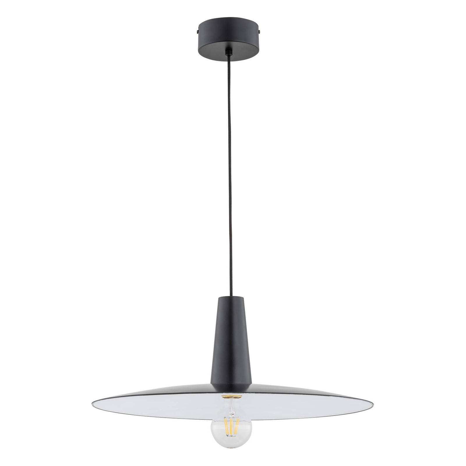 Lampa wisząca Toram, czarna/biała