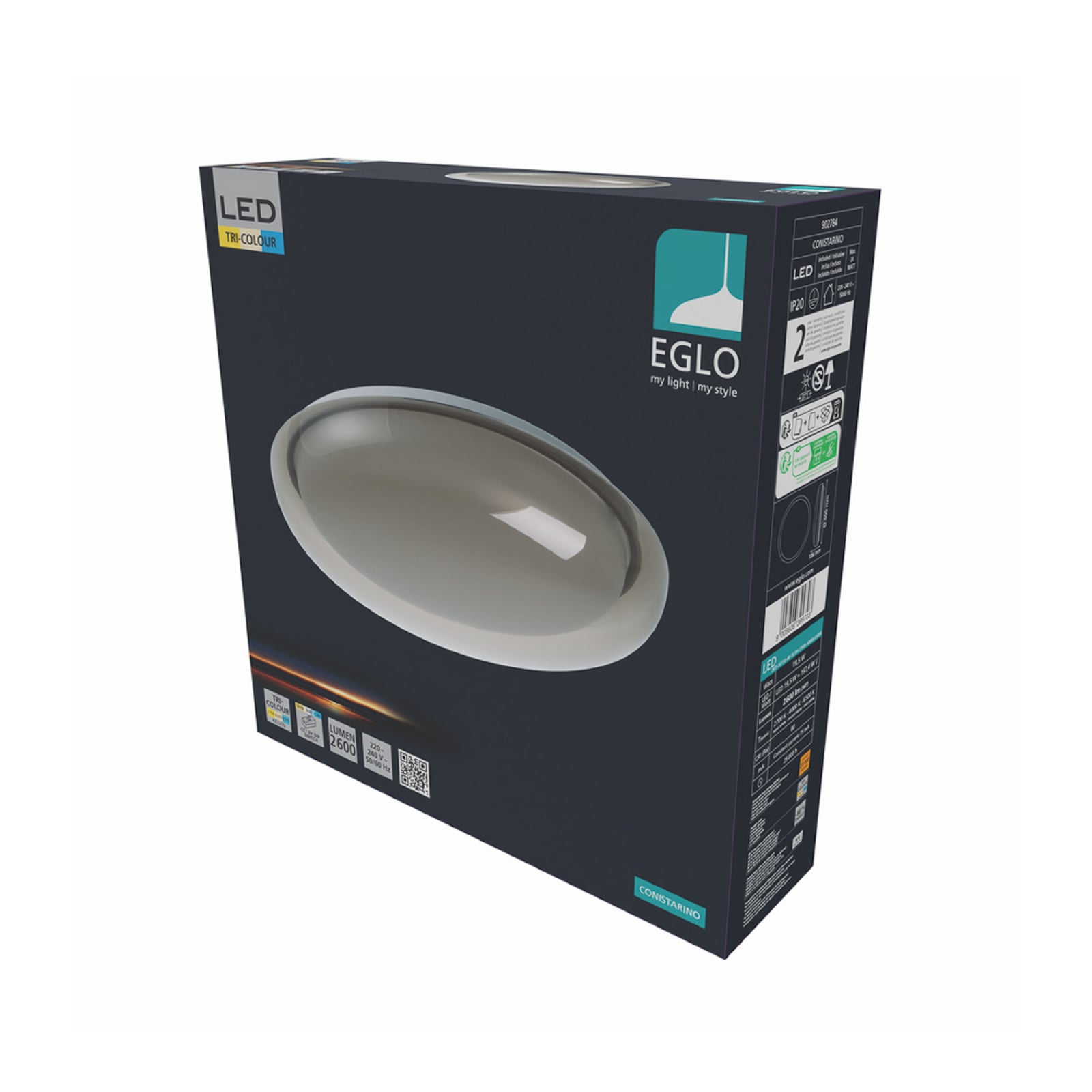 Plafón LED CONISTARINO de EGLO, marrón, Ø 40 cm, CCT Plafón LED CONISTARINO de EGLO, marrón, Ø 40 cm, CCT