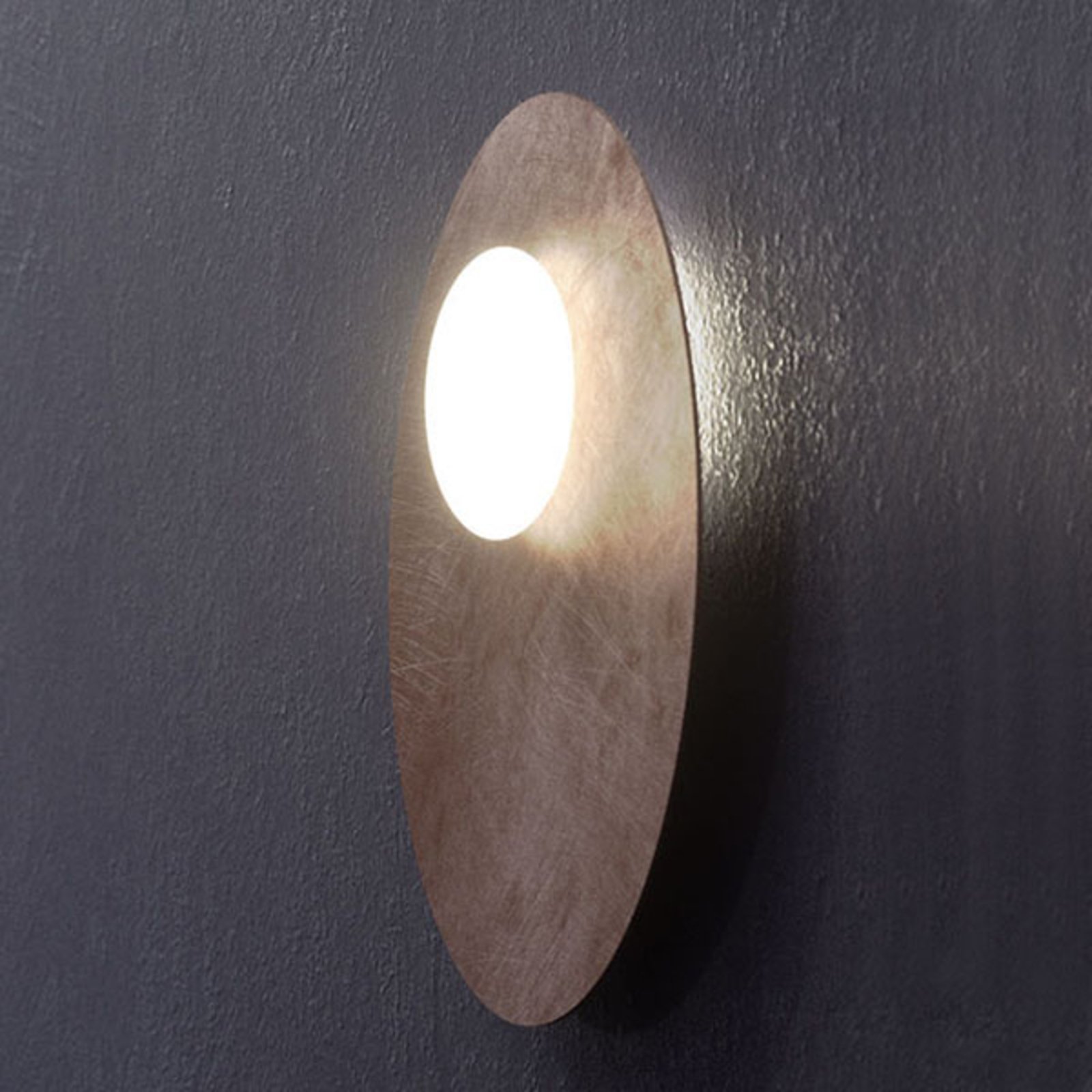 Axolight Kwic LED griestu gaisma, bronzas krāsā Ø48cm