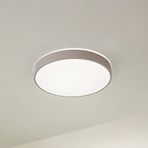 Lindby LED-Deckenlampe Zylo, hellgrau, Ø 49 cm, CCT, dimmbar