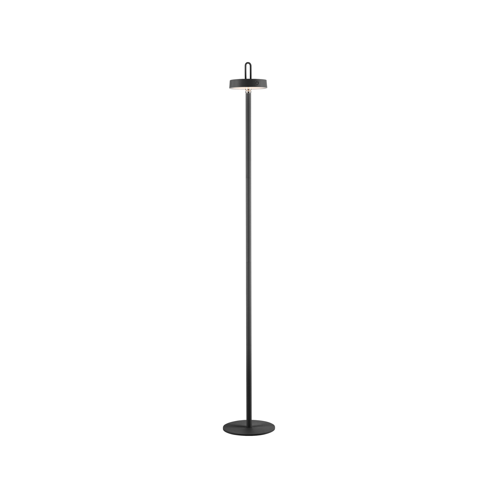 JUST LIGHT. "Amag" LED įkraunama grindų lempa, juoda, geležis, IP44