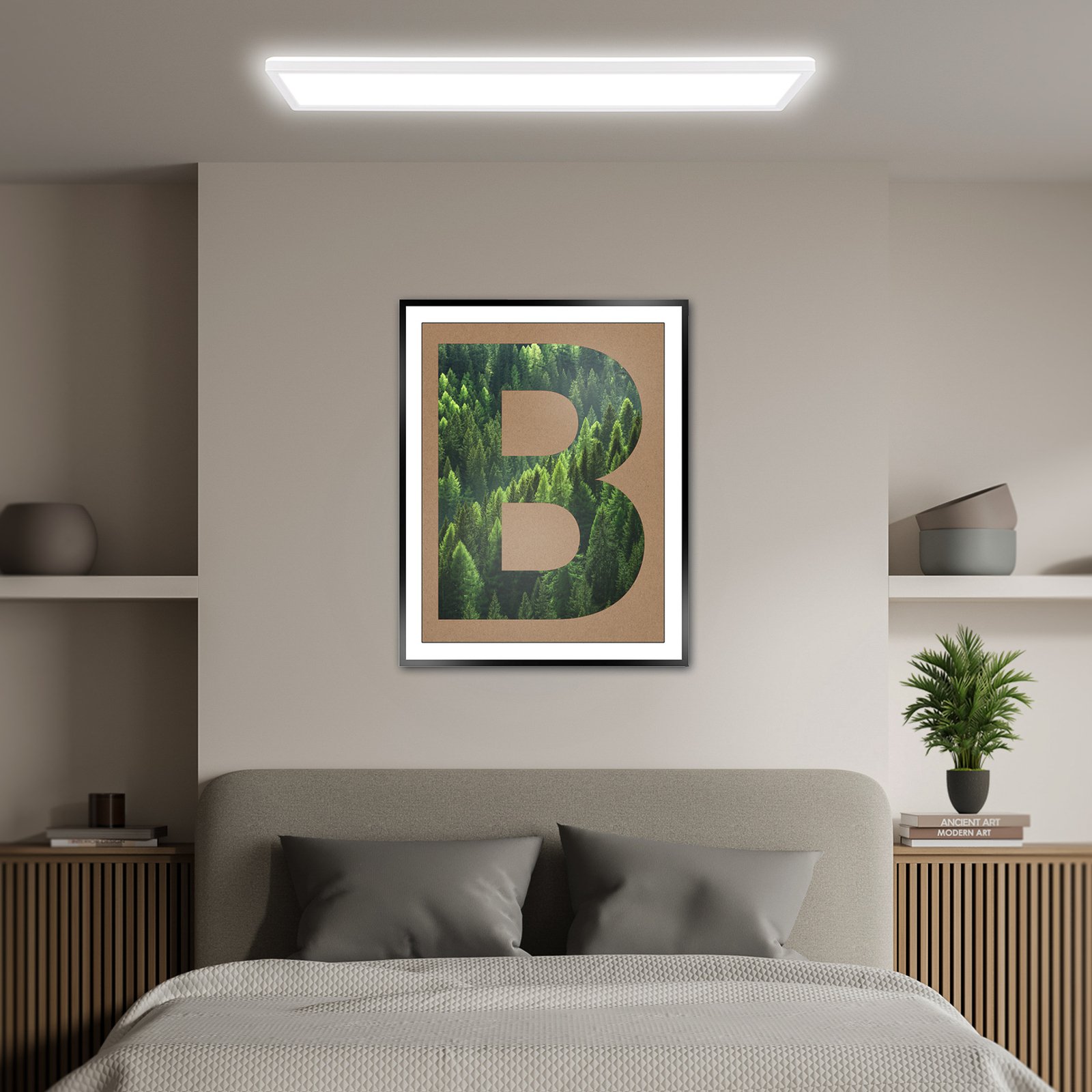 Lampa sufitowa LED Tava A, 98x20 cm, tworzywo sztuczne, biały