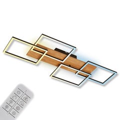 Cornice LED kattovalaisin, 95x41cm, puu, kaukosäädin