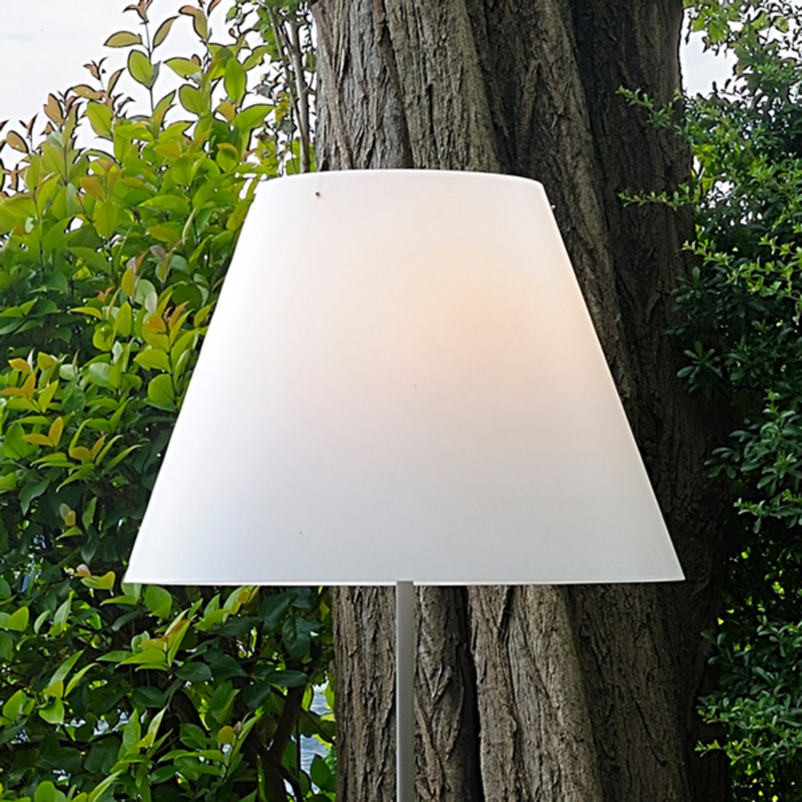 Grande Costanza Außenleuchte Standard Fuß Alu/Off-White - Luceplan