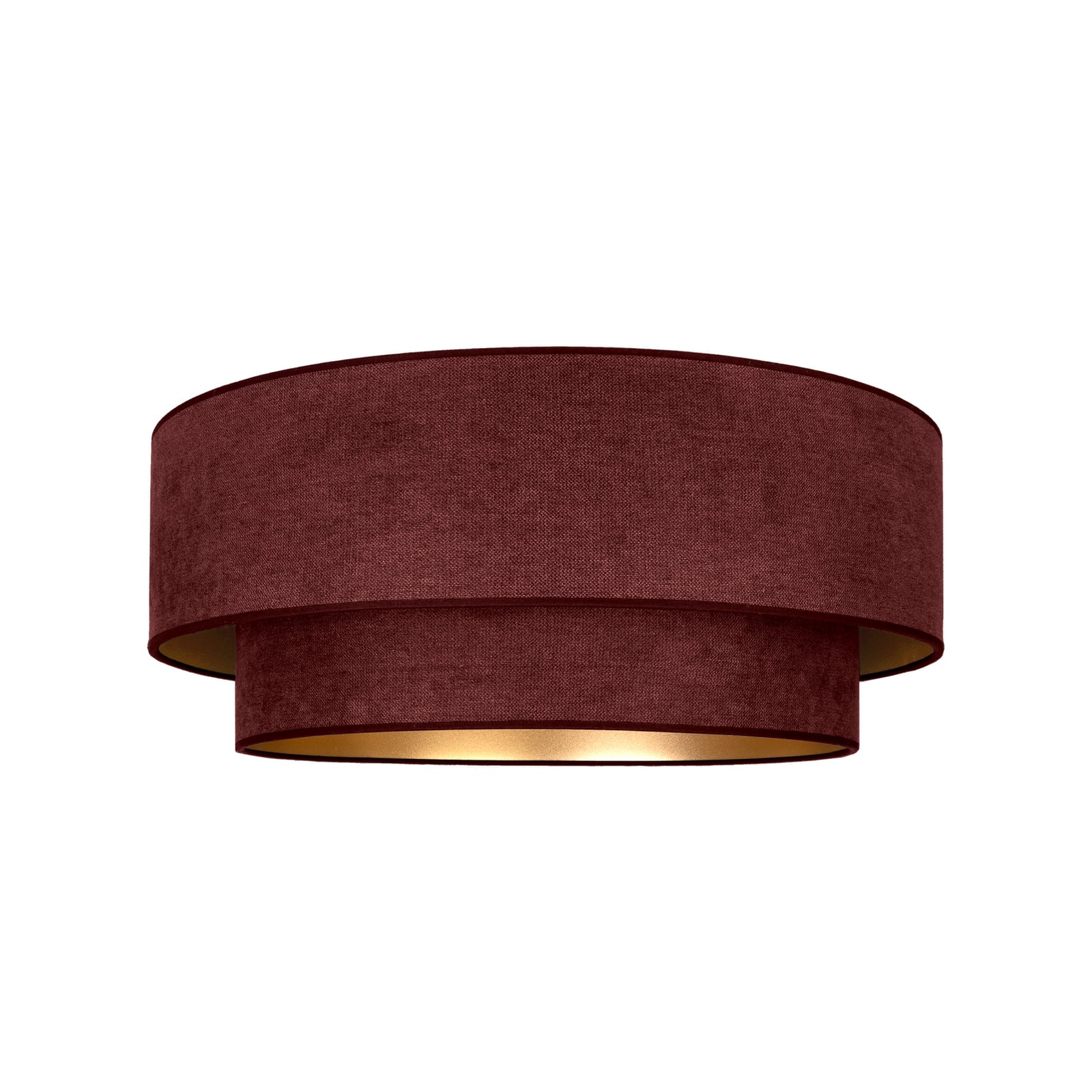 Plafonnier bohème, rouge foncé/doré, Ø 60 cm, tissu, E27 - Duolla Plafonnier bohème, rouge foncé/doré, Ø 60 cm, tissu, E27 - Duolla