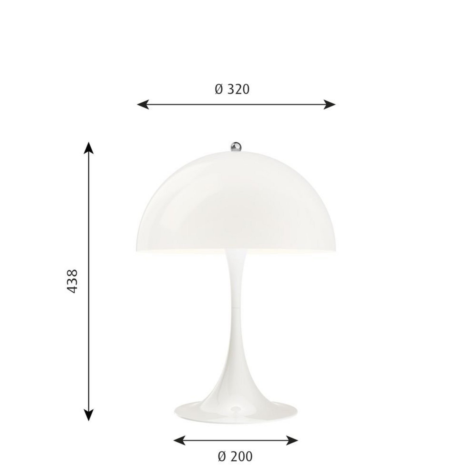 Panthella 320 Candeeiro de Mesa Opal - Louis Poulsen