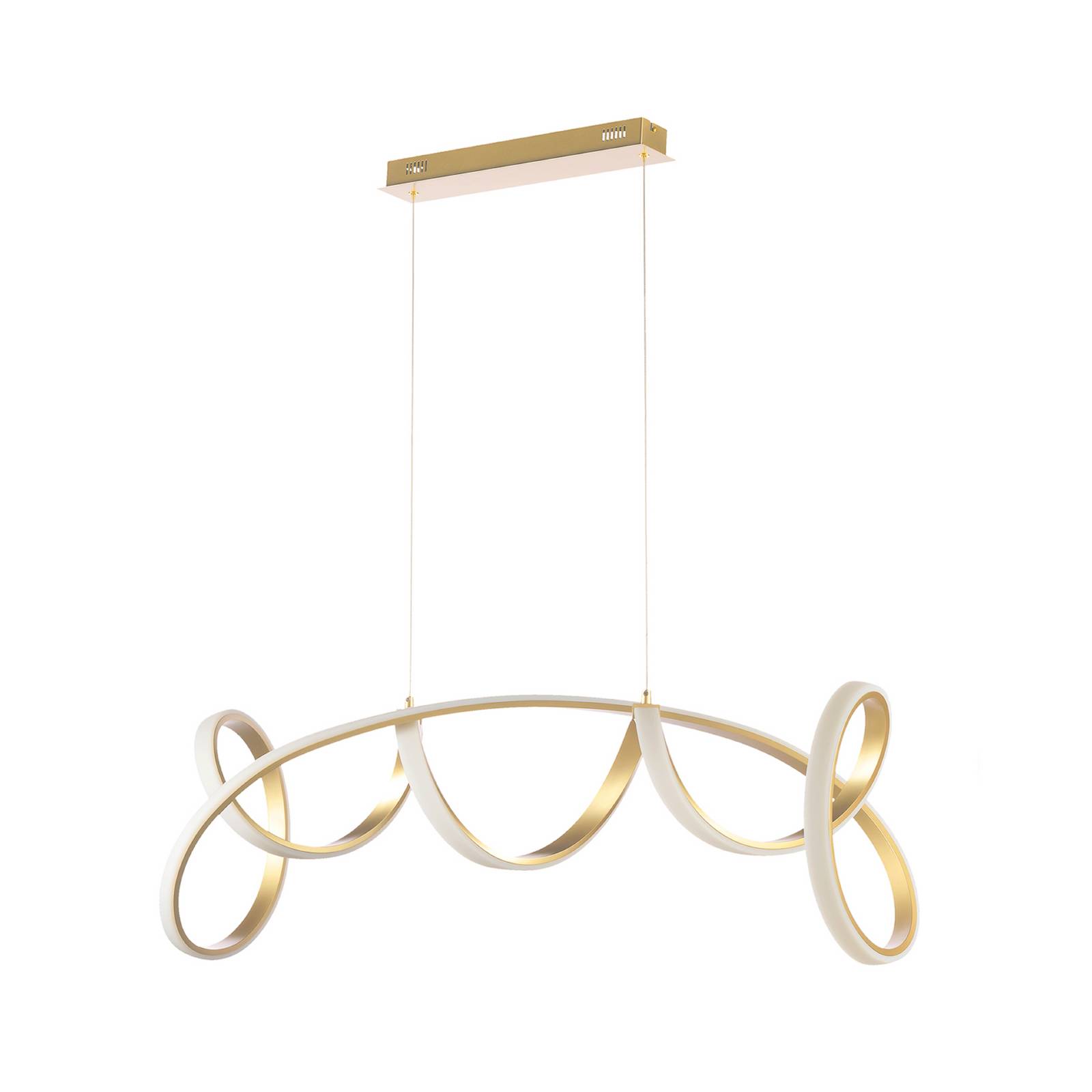 LED-Hängeleuchte Kira, goldfarben, Länge 102 cm, 4000 K