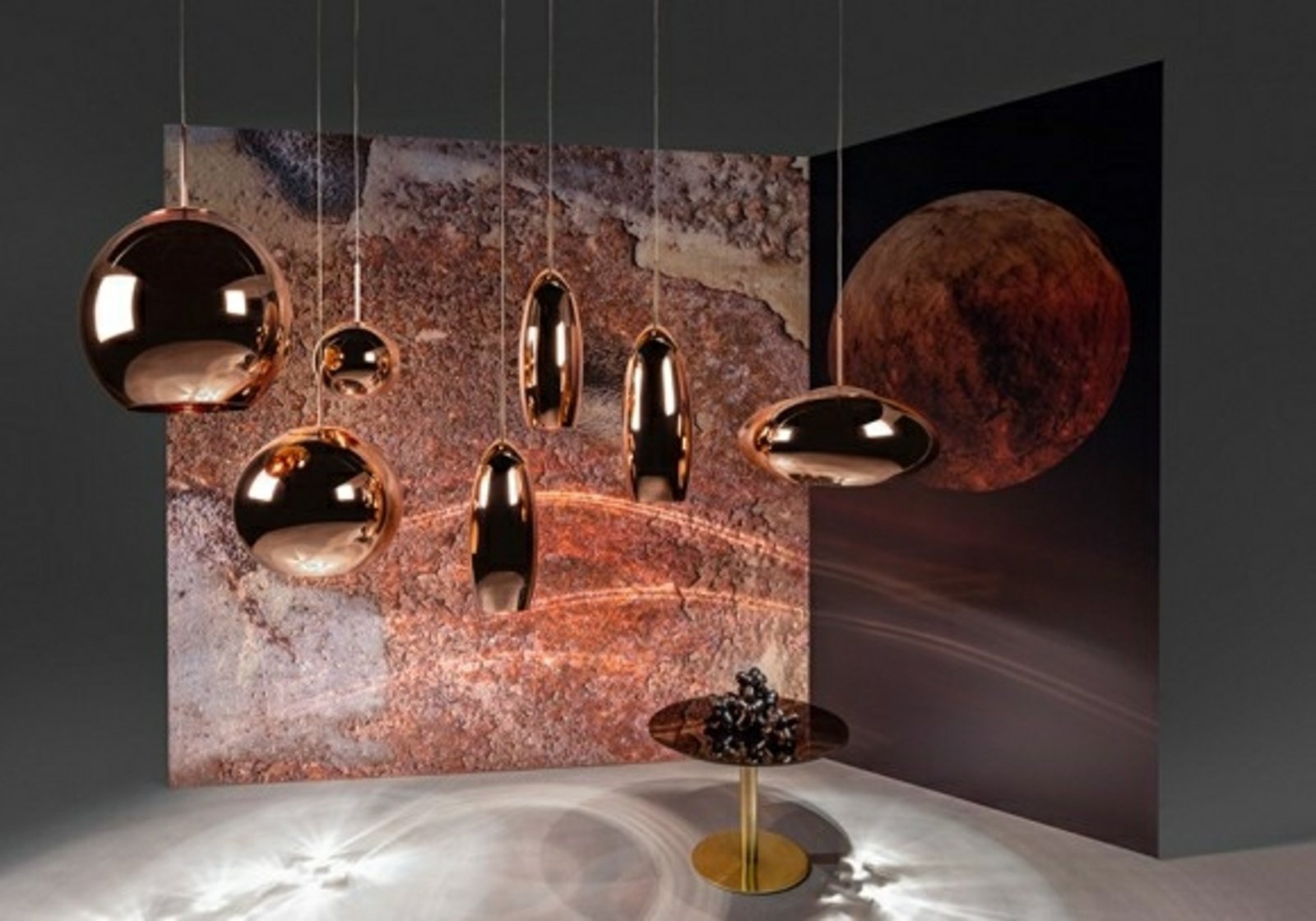 Copper Round LED Lustră Pendul Ø25 - Tom Dixon