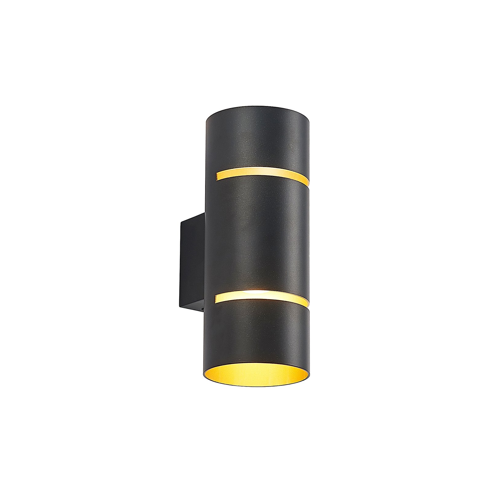 Lindby Deora LED aplique redondo, negro-cobre