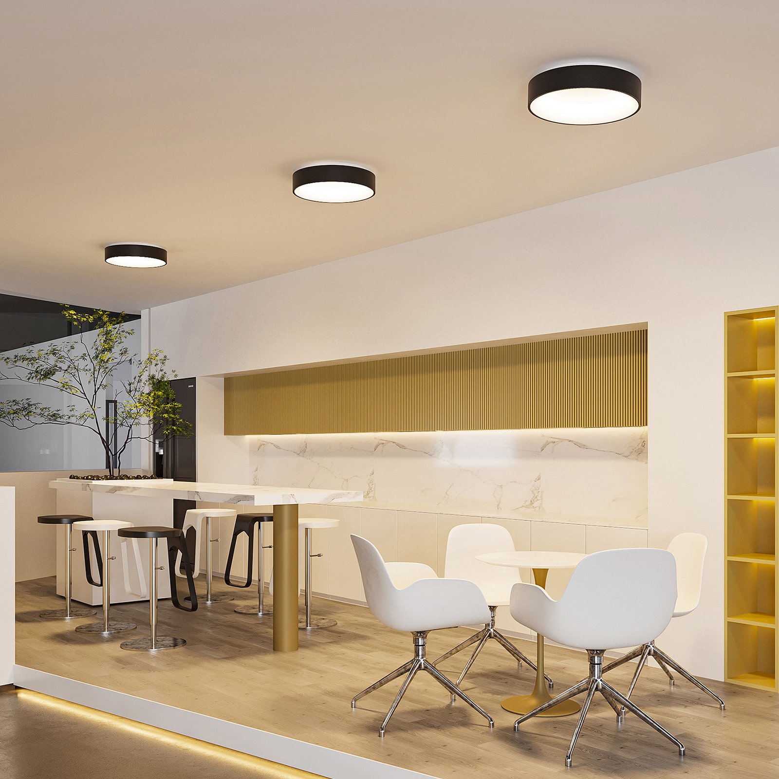 Aleksi Round LED Kattovalaisin Ø45 Black - Arcchio