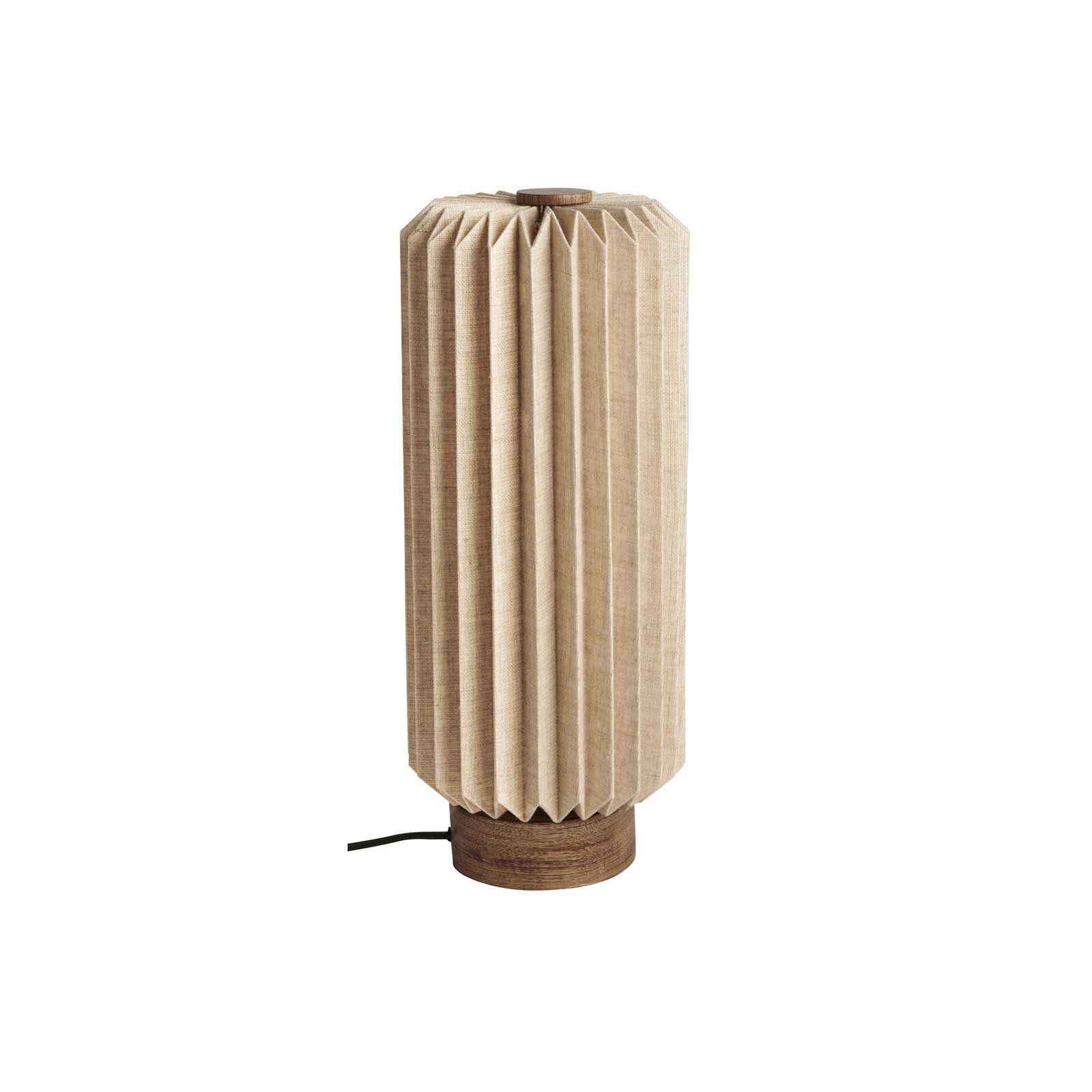 Lámpara de mesa Alba, lino, natural, altura 37 cm - Watt & Veke