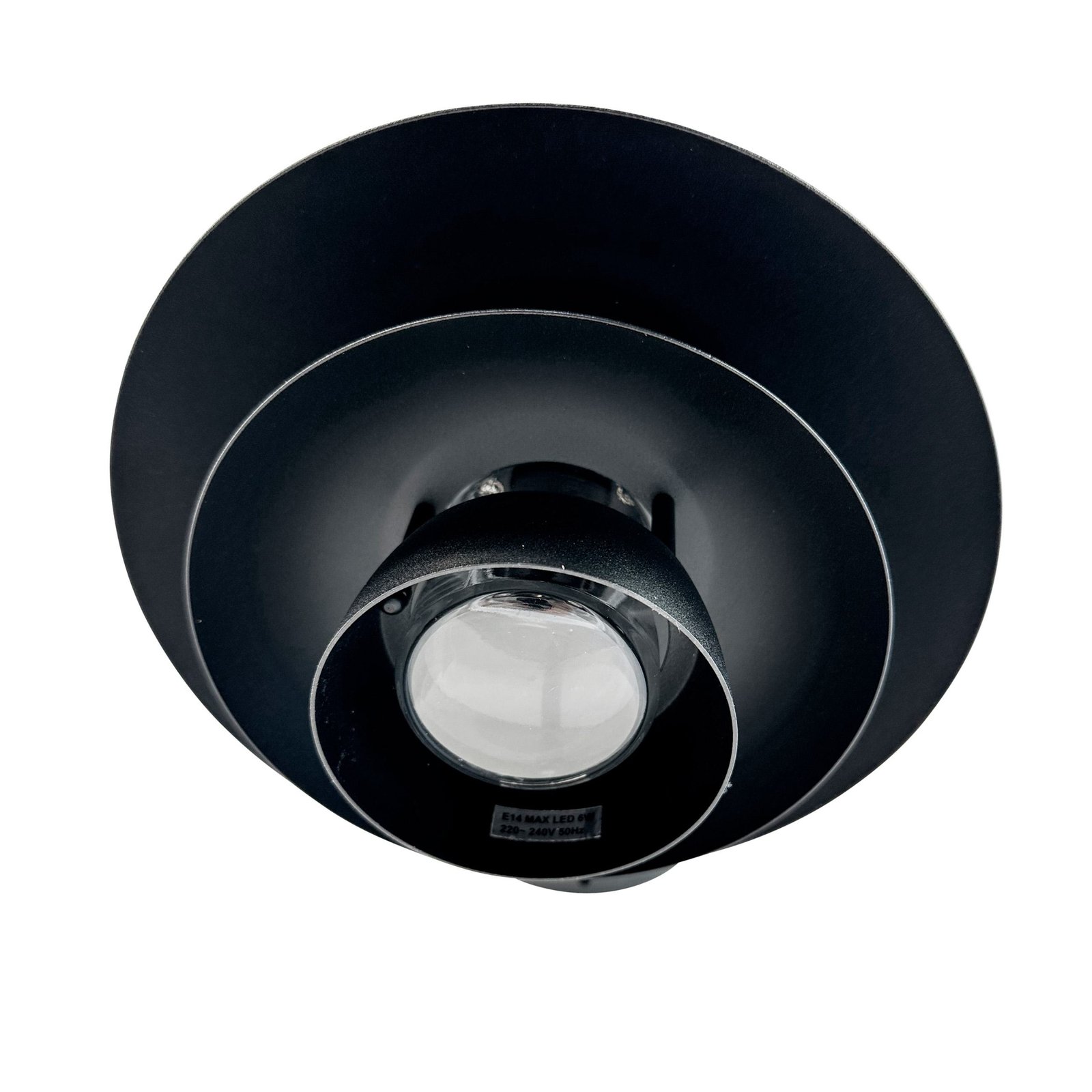 Dyberg Larsen Morph buitenwandlamp, Ø 24 cm, zwart, metaal