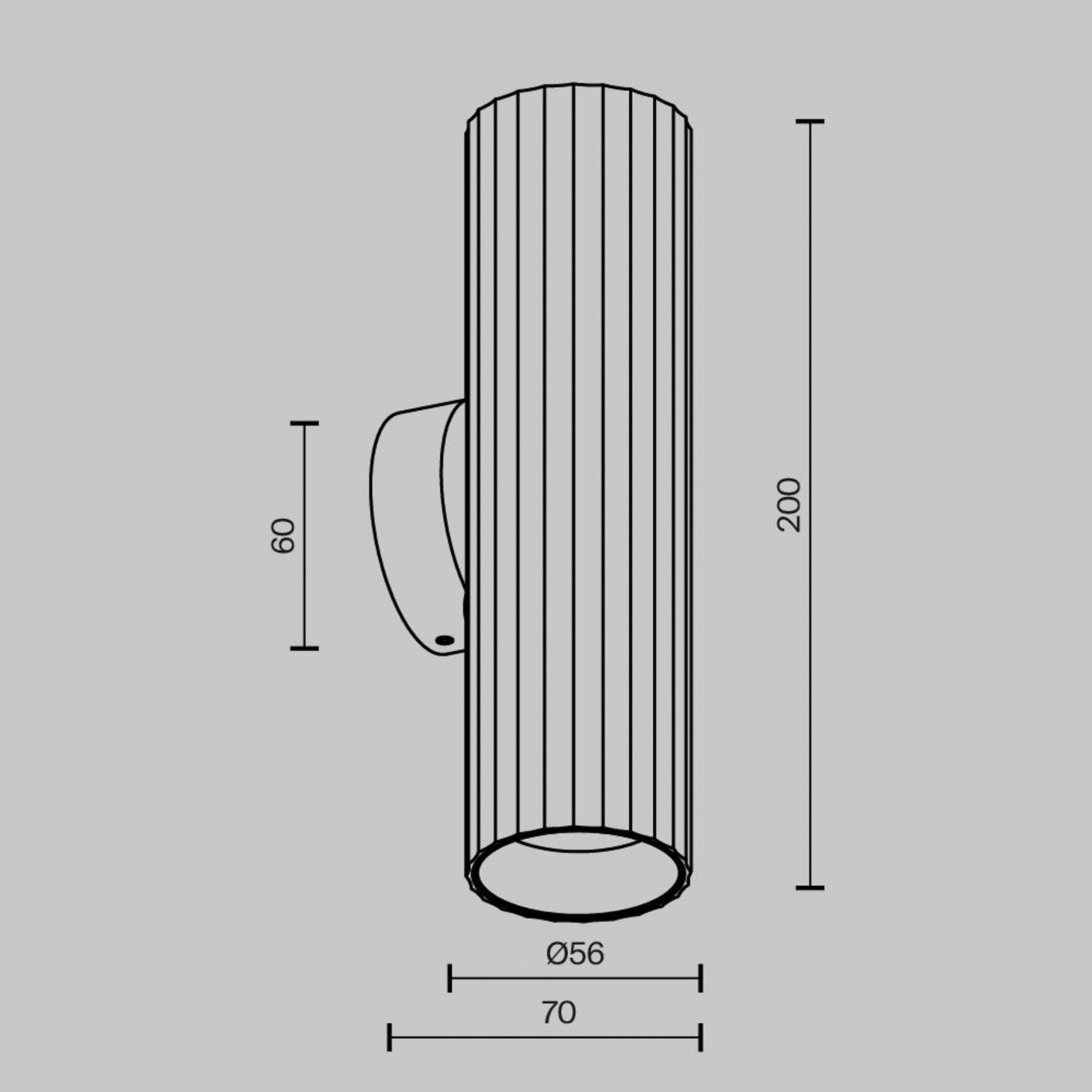 Lampa ścienna Calipso, biała, wysokość 20 cm, metal, 2xGU10, up/down