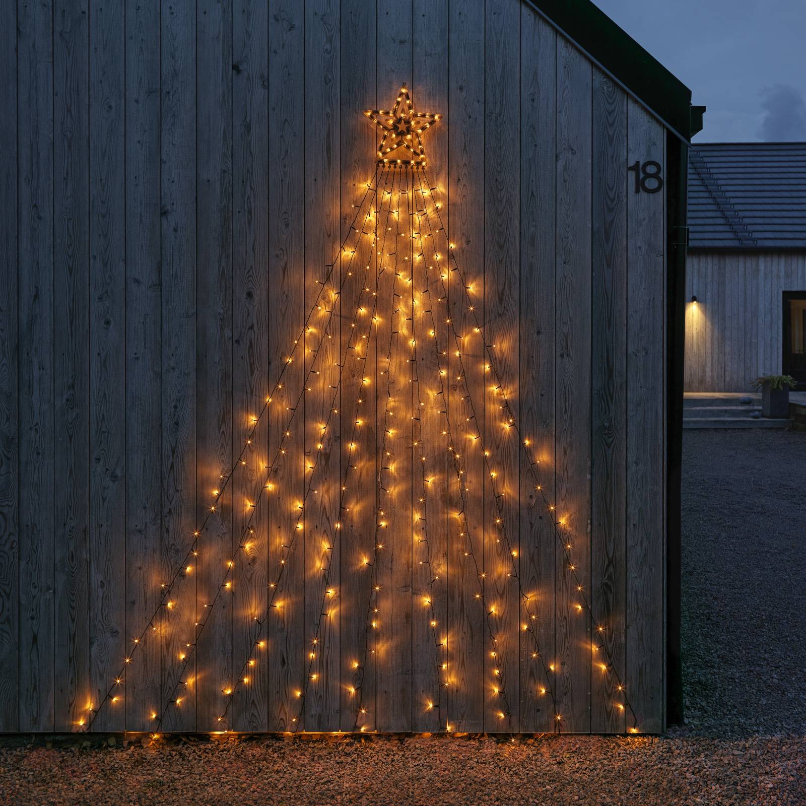 Konstsmide Christmas Kurtyna świetlna LED trójkąt z gwiazdą