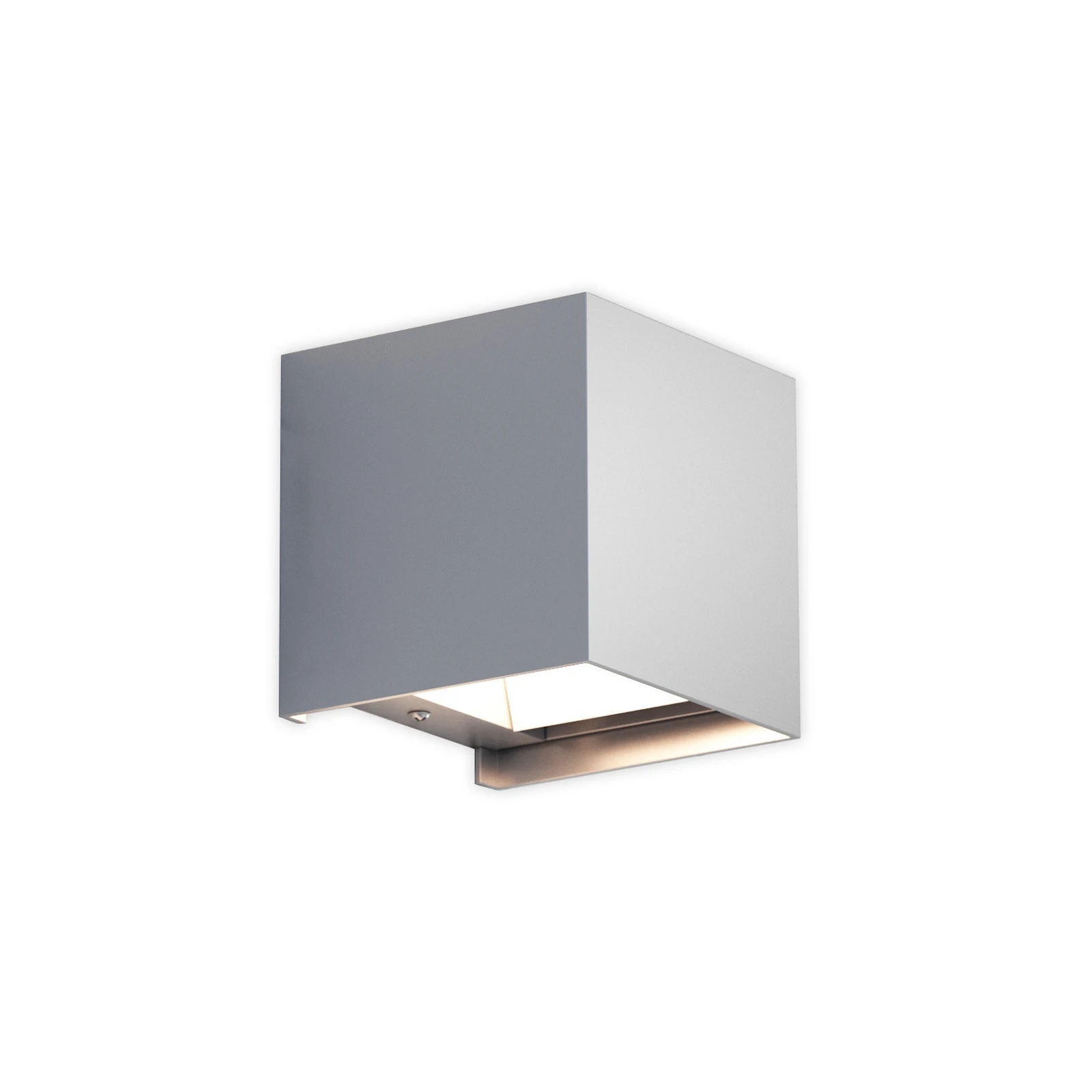 Aplique de pared Zuza 2, color aluminio, metal, cuatro aspas, 10 cm, G9