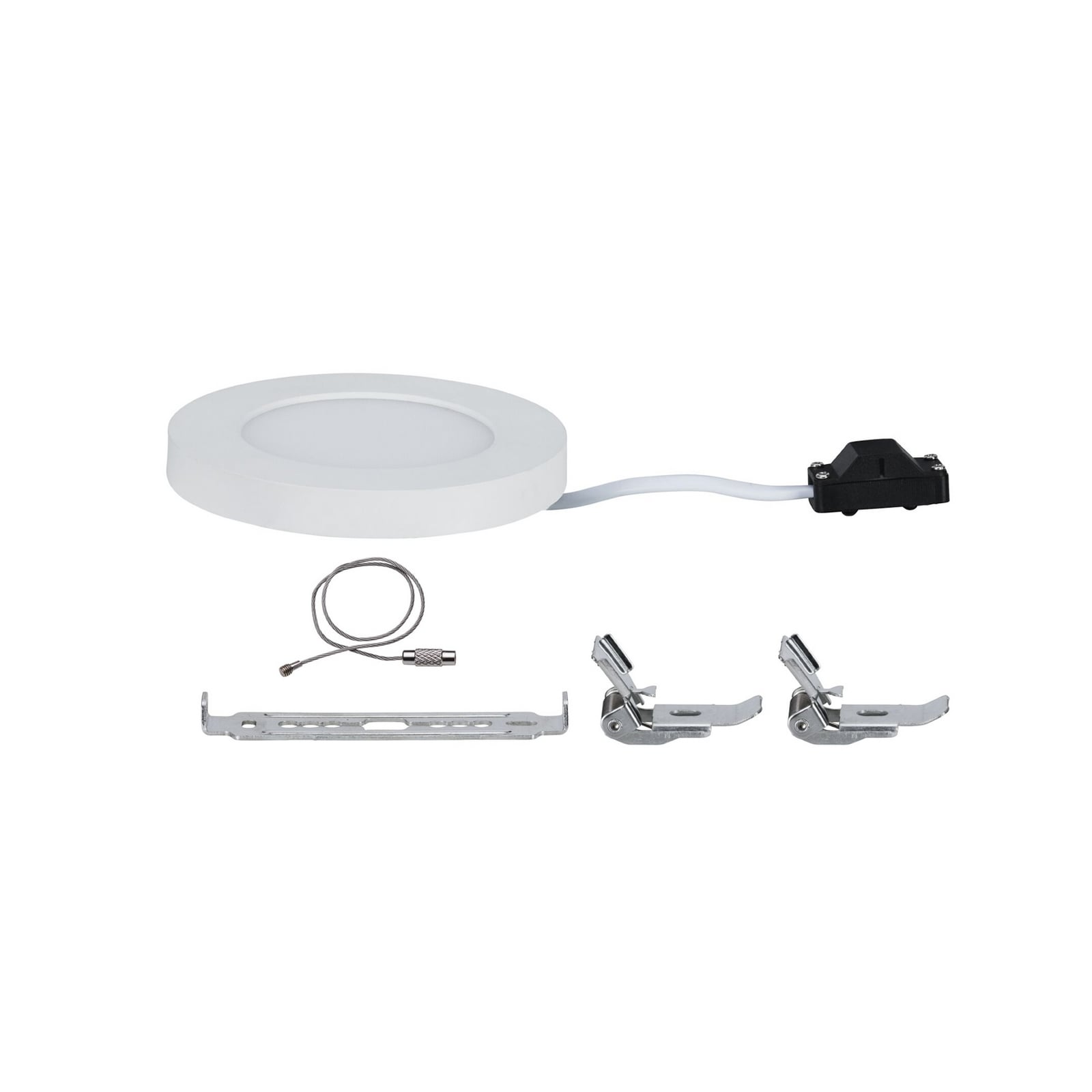 Paulmann LED-innbyggingspanel Cover-it Ø12 cm, 400 lm, 3000 K, hvit Paulmann LED-innbyggingspanel Cover-it Ø12 cm, 400 lm, 3000 K, hvit