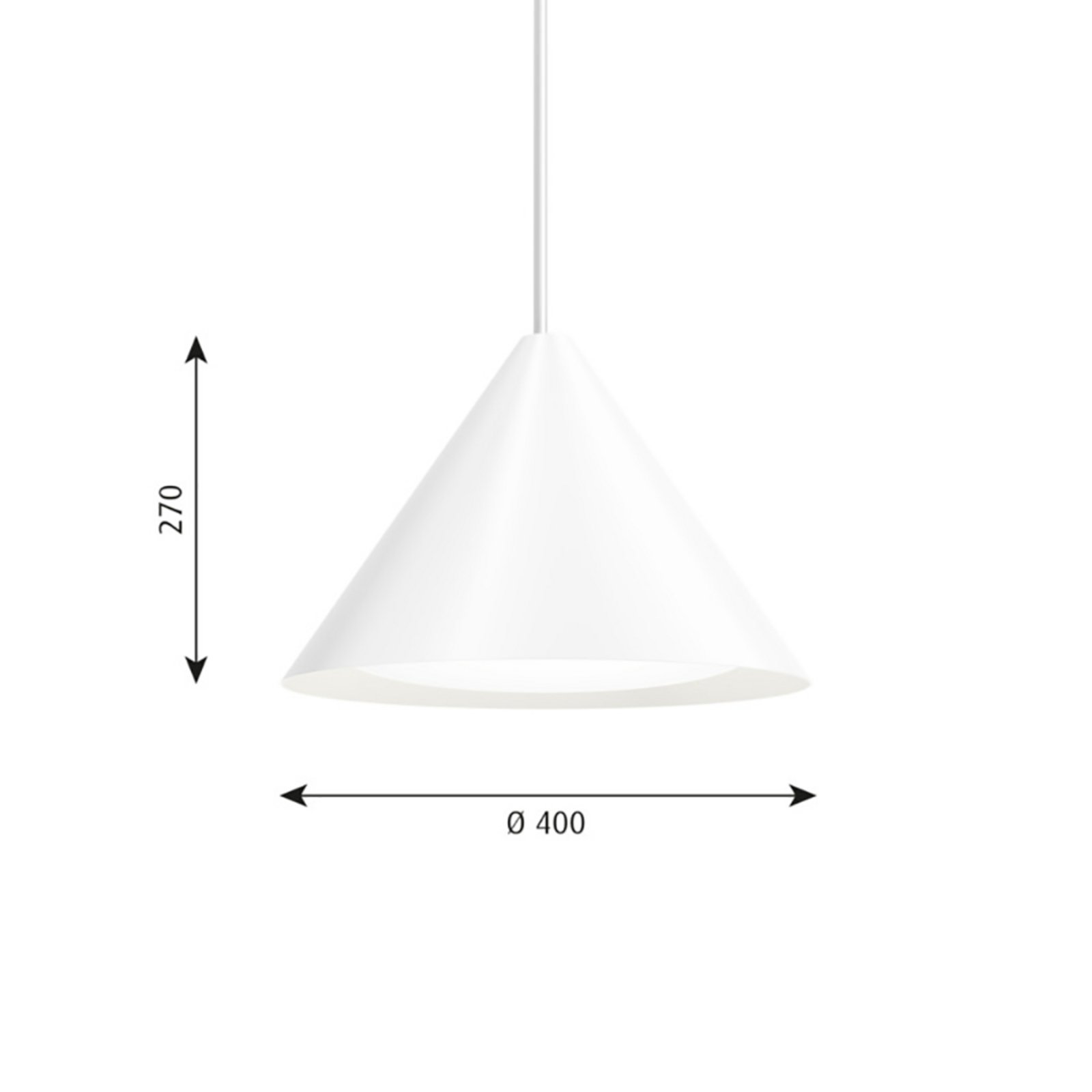 Keglen 400 LED Lustră Pendul White - Louis Poulsen