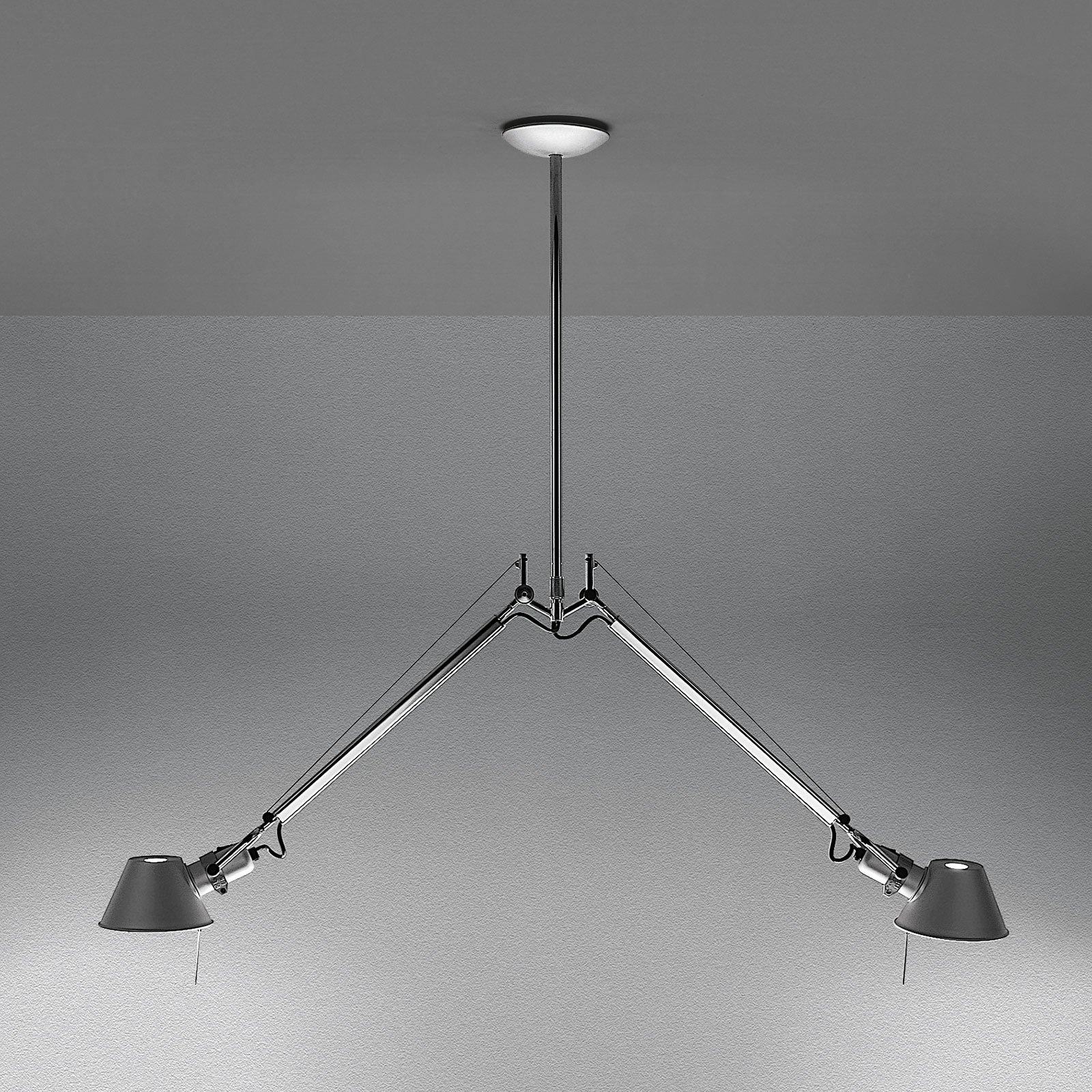 Tolomeo Due Bracci Lampa Wisząca Aluminium - Artemide