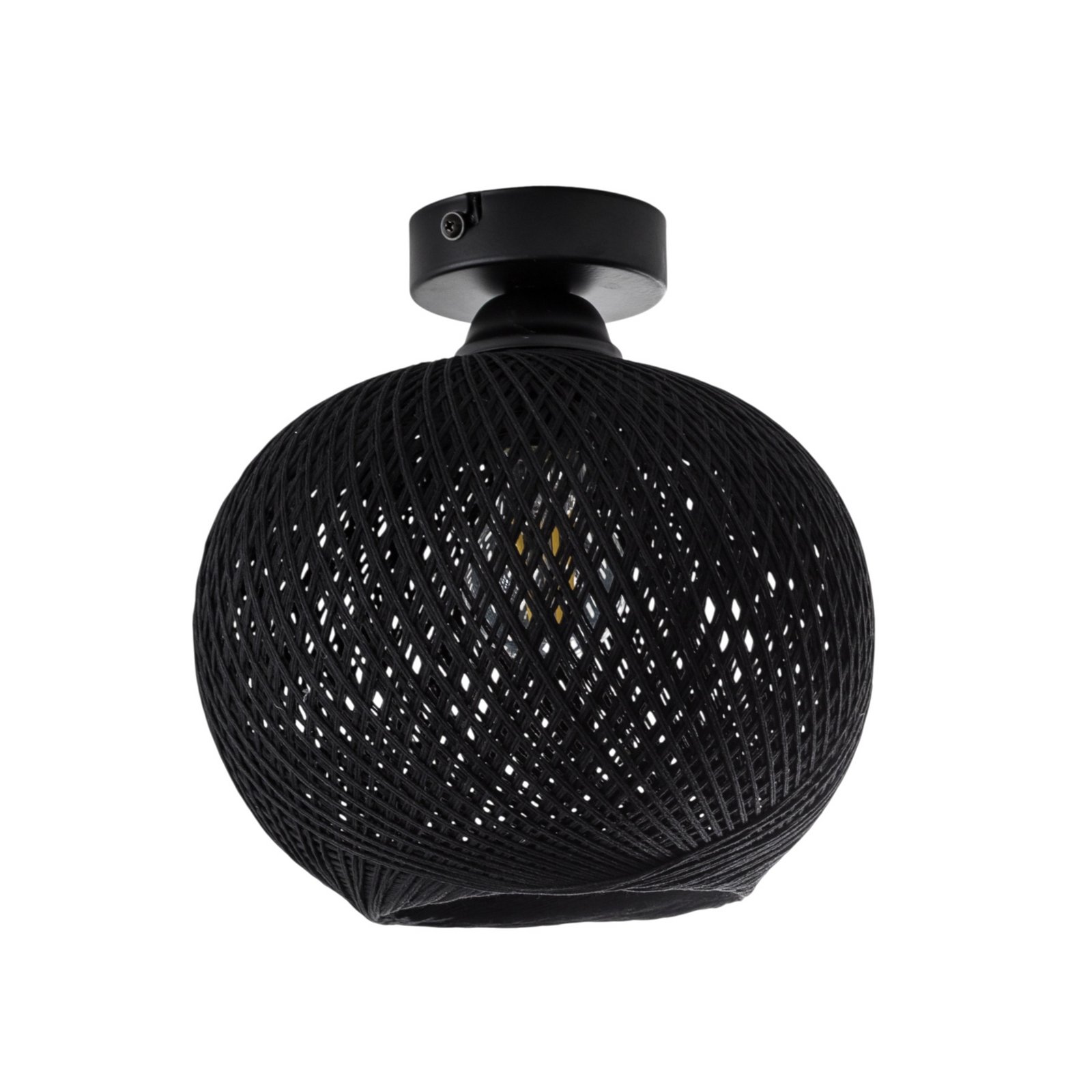 Plafonieră Yumak, negru, Ø 26 cm, cablu, 1 bec Plafonieră Yumak, negru, Ø 26 cm, cablu, 1 bec