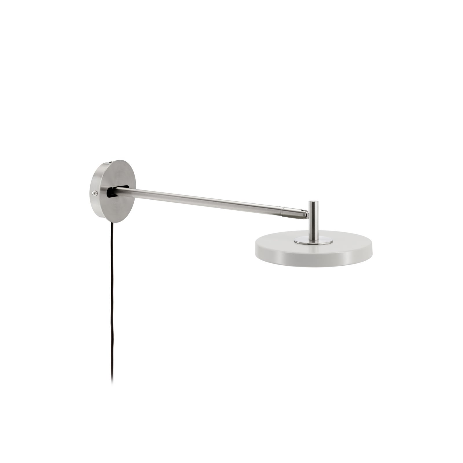 Asteria Long LED-Wandlampe, grau, Stahl, Stecker - UMAGE