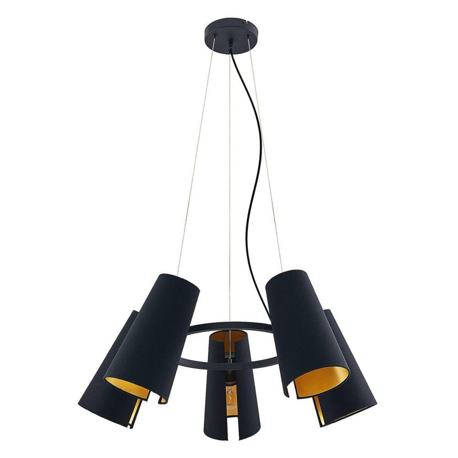 Kemoni Taklampa Black/Gold - Lucande