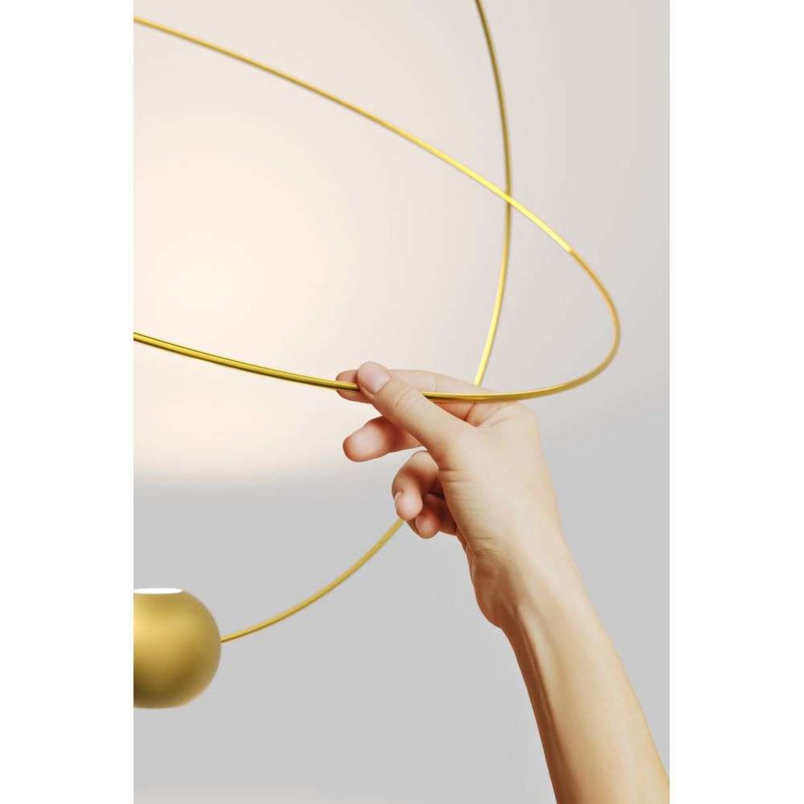 Elara Pendel Medium 3000K Gold Lodes - Stue - Metal - Ring