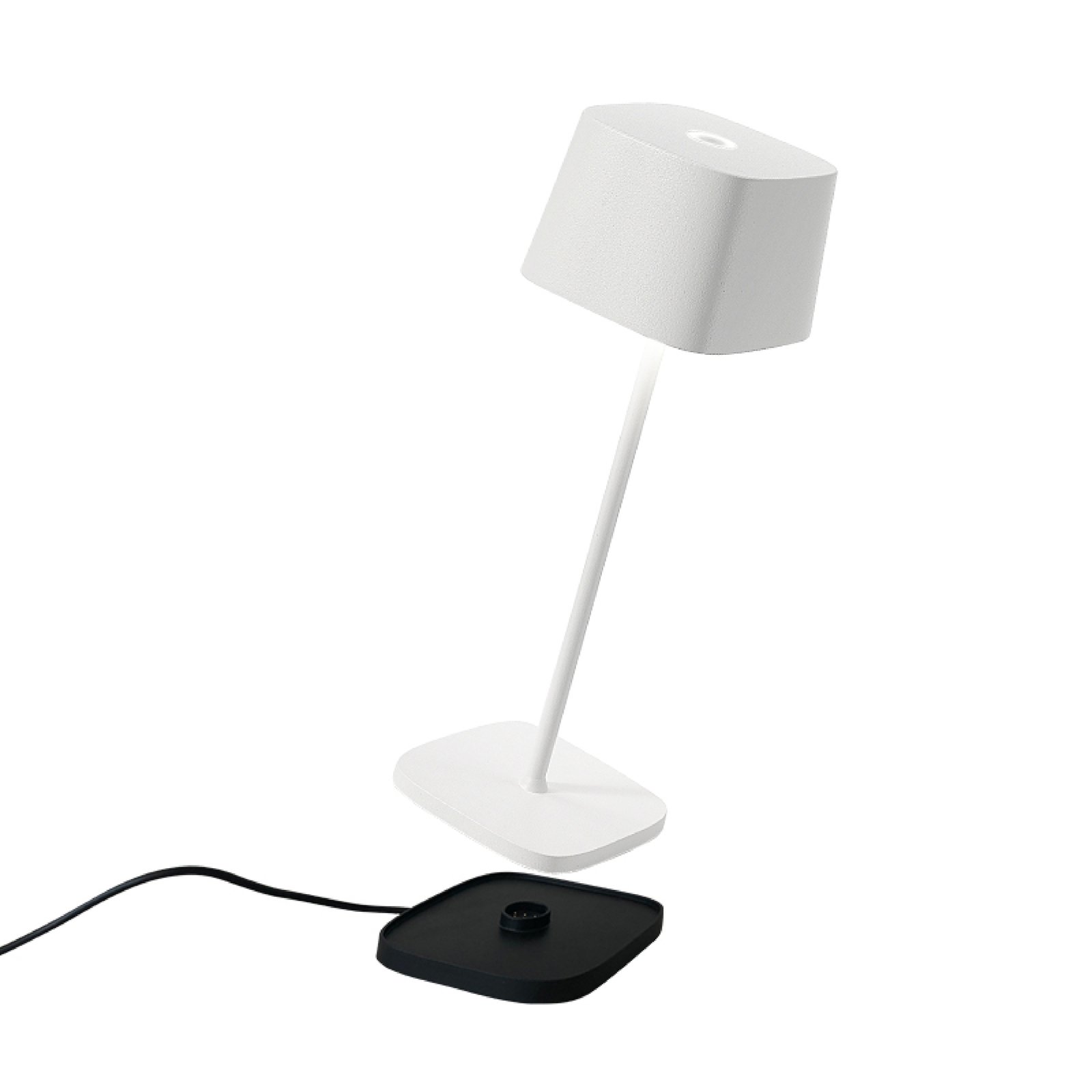 Zafferano Ofelia 3K dobíjecí stolní lampa IP65 bílá