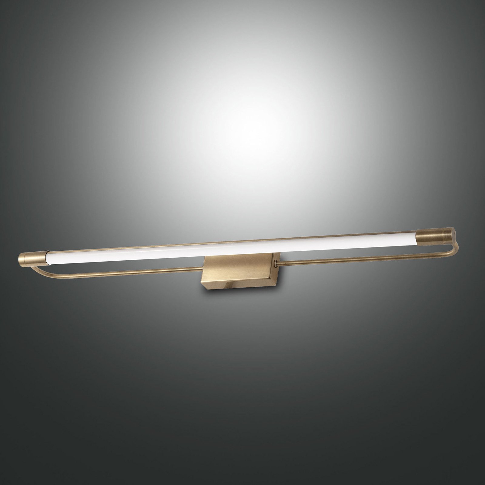 Applique LED Rapallo, ottone, IP44, 80 cm