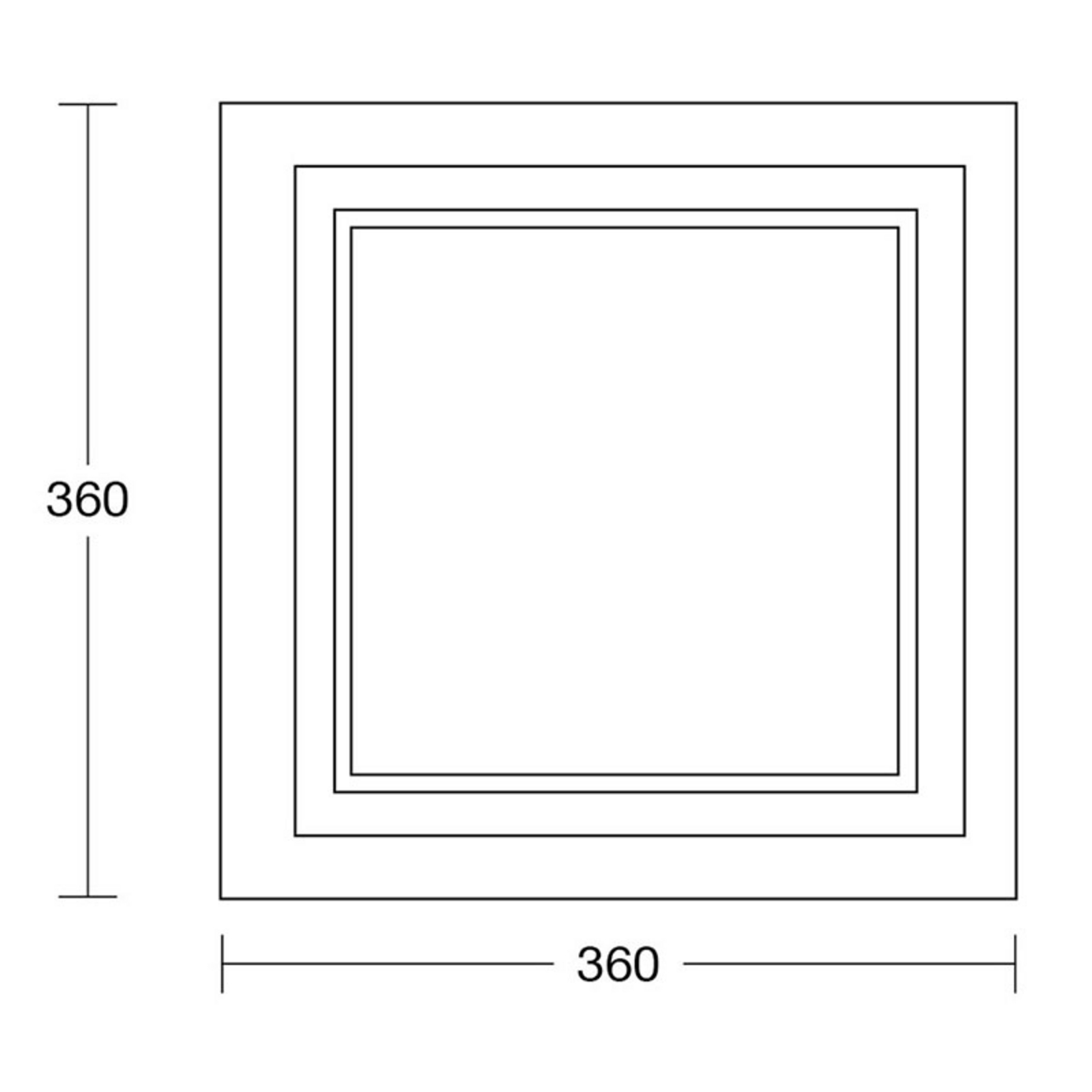 HerzBlut Otto O LED ceiling lamp square Klick&Dim