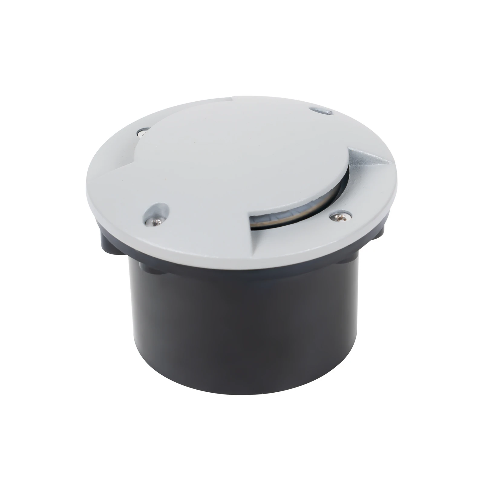 Lindby LED-Bodeneinbauleuchte Nandita, Ø 10 cm, silber, IP65