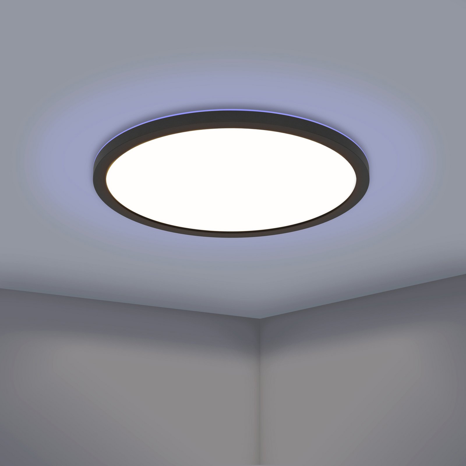 EGLO connect LED-Deckenlampe Rovito-Z, schwarz, Ø 30 cm