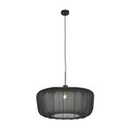 Hänglampa Sparkled Light, svart nylon, Ø 60 cm, E27