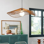 Lampa wisząca Sahara, kolor naturalny, wysokość 18 cm, papier