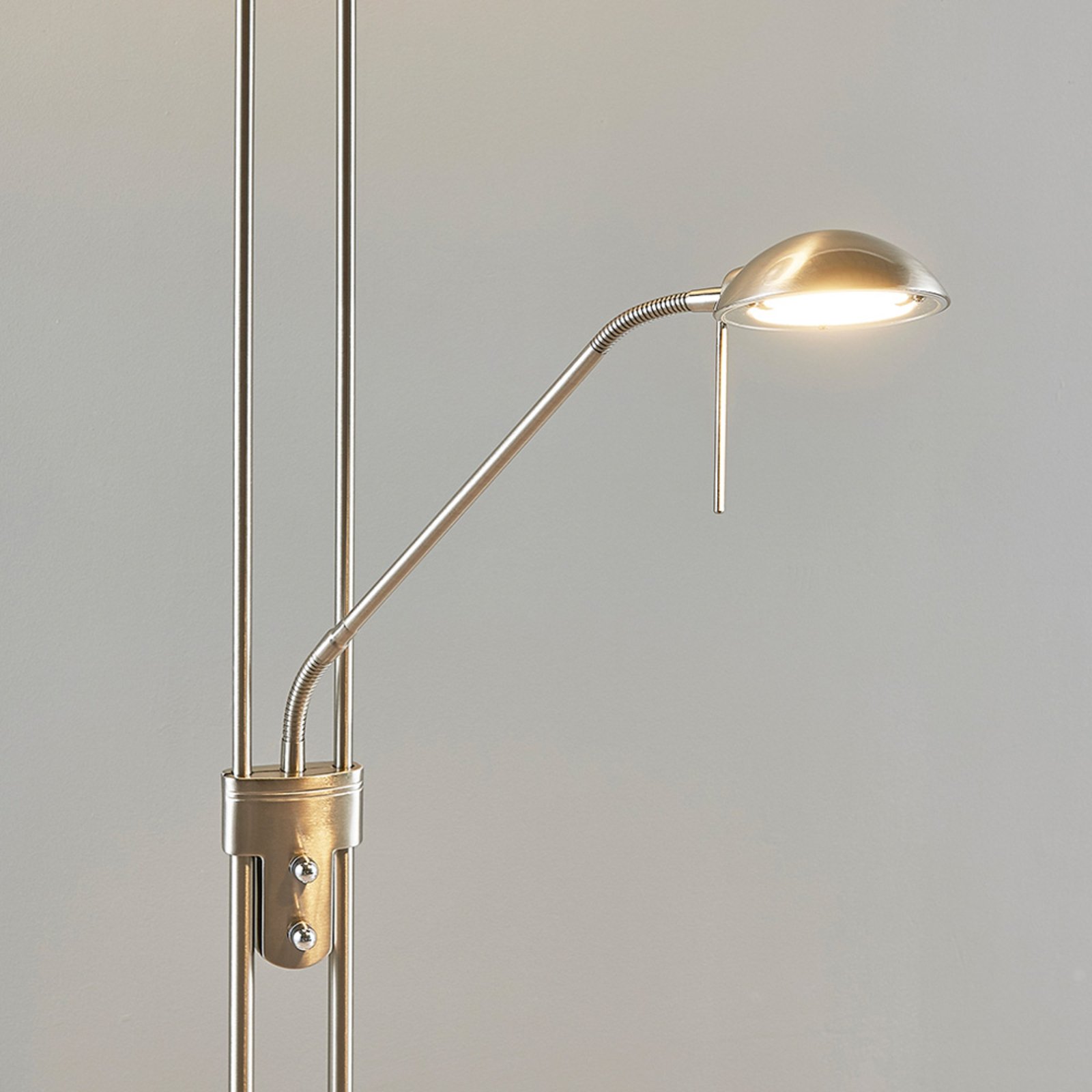 Yveta Floor Lamp Nickel/White - Lindby