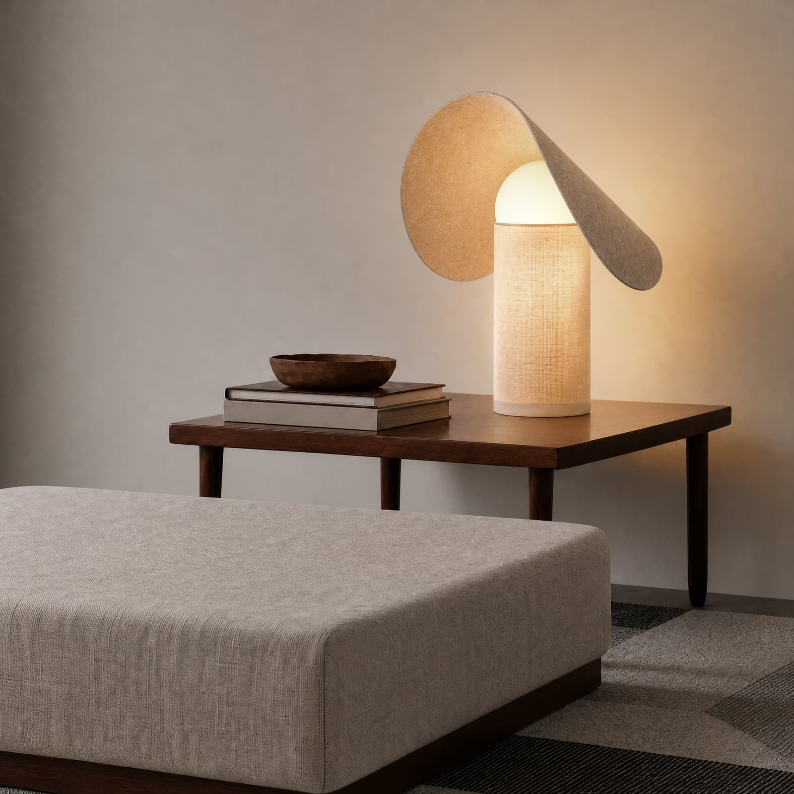 Lampe de table LED Tamani, hauteur 43 cm, beige, à intensité variable, « dim to