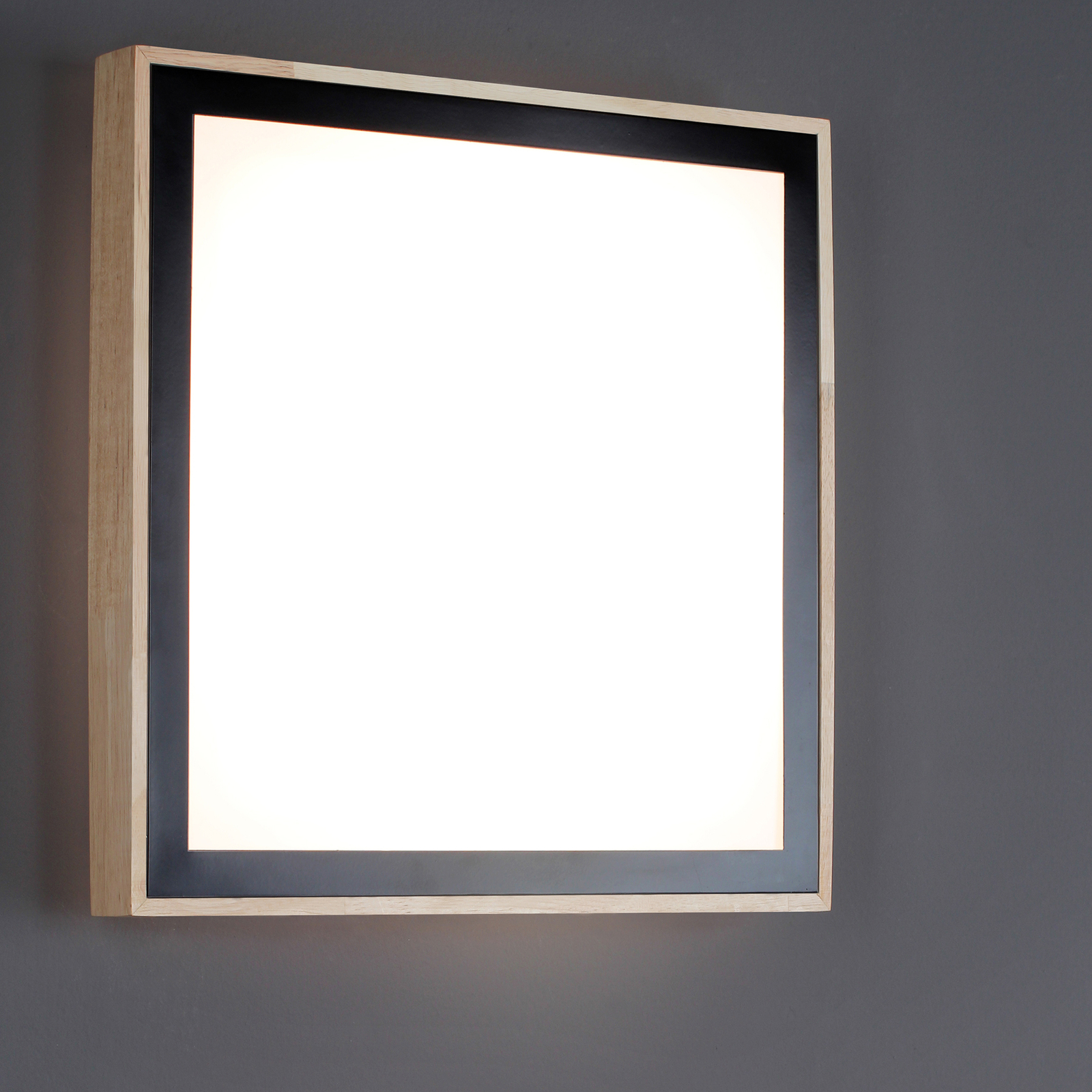 LED-taklampa Solstar kantig 33,5 x 33,5 cm