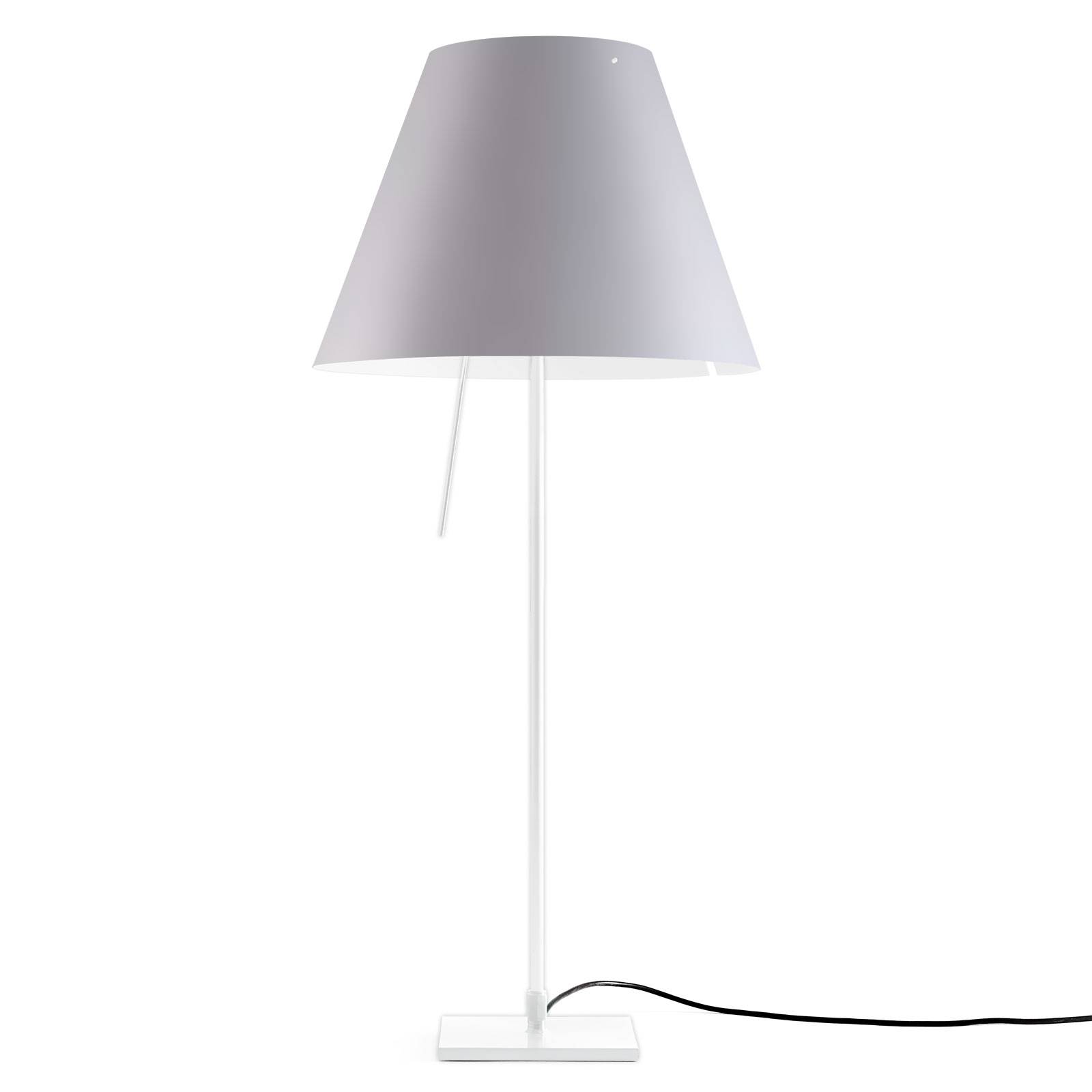 Luceplan Costanza table lamp D13if white/mist white, for Living / Dining Room, aluminium, polycarbonate, E27, 140 W, energy efficiency: A++, H: 80 cm