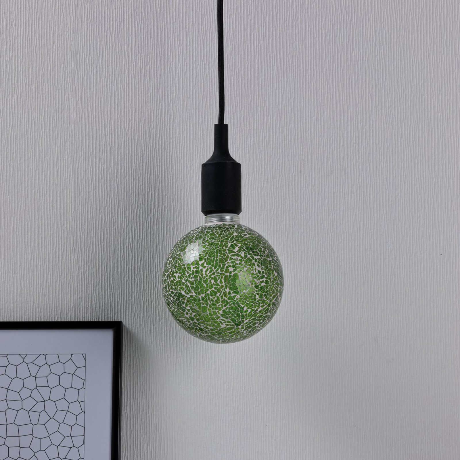 Paulmann E27 LED-Globe 5W Miracle Mosaic verde
