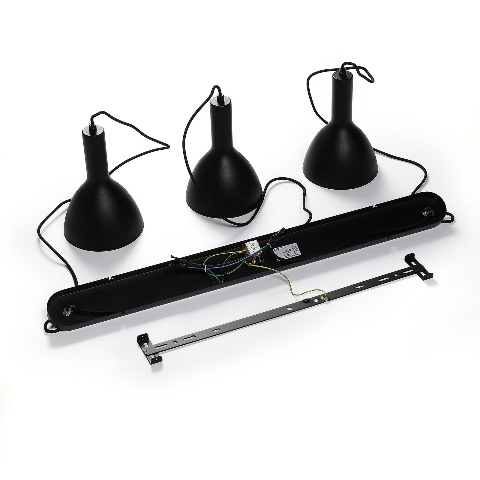 Cosmina 3 Hanglamp Black/Gold - Arcchio
