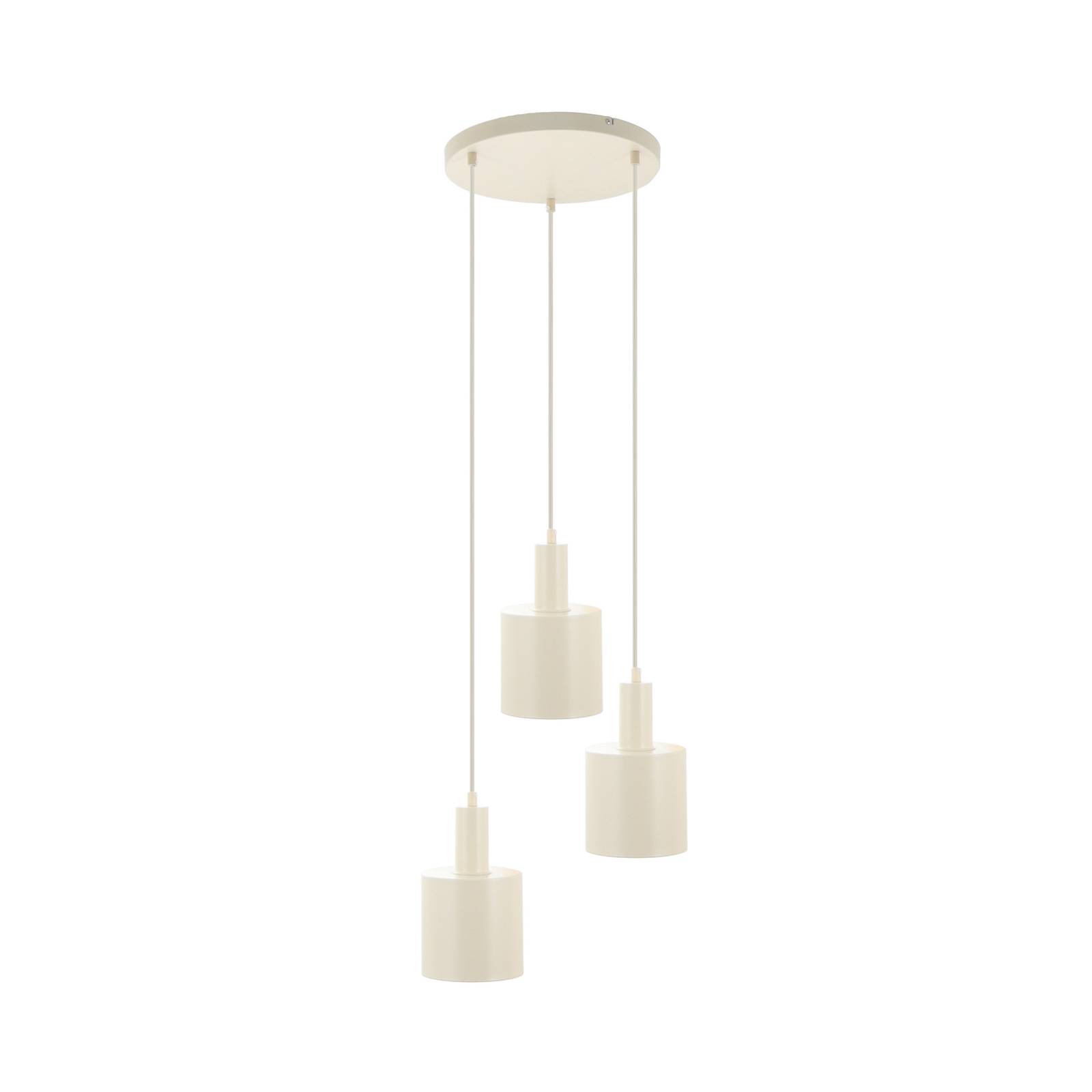 Lindby Hängelampe Ovelia, beige, rund, 3-flg.