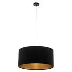 Salina hanglamp, zwart/goud, Ø 50cm