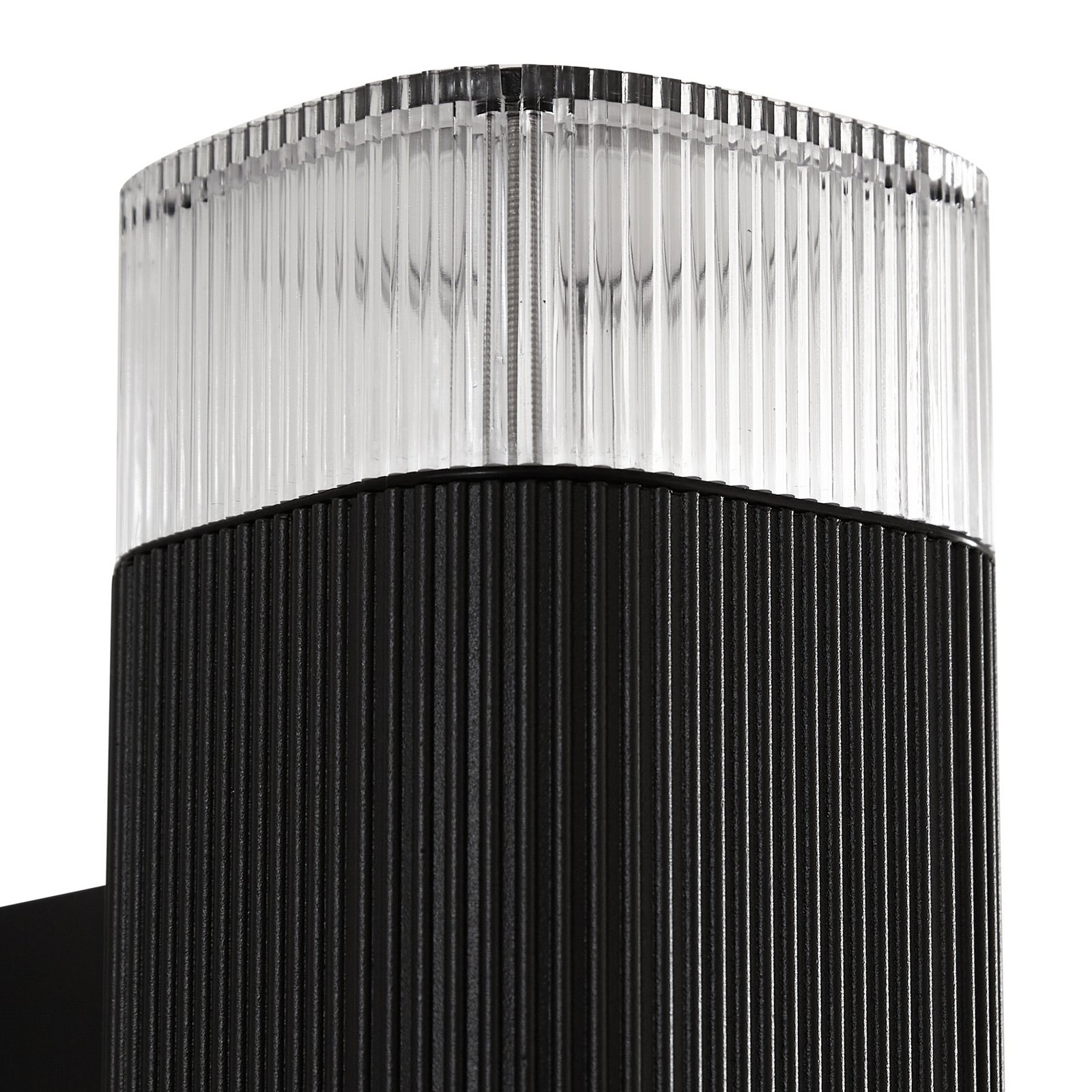 Halvar udendørs væglampe, 24 cm, sort, IP65, 2 x GU10 - Lindby