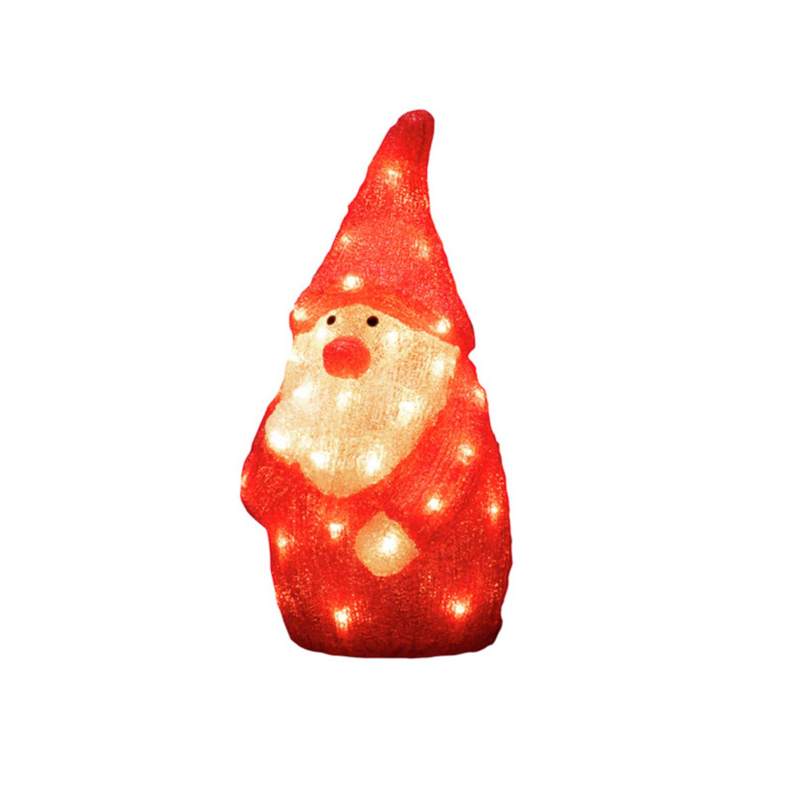 Figurine déco LED Père Noël rouge IP44 38 cm