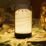 LZF Mini Chou LED galda lampa ar uzlādējamu akumulatoru, ziloņkaula krāsā